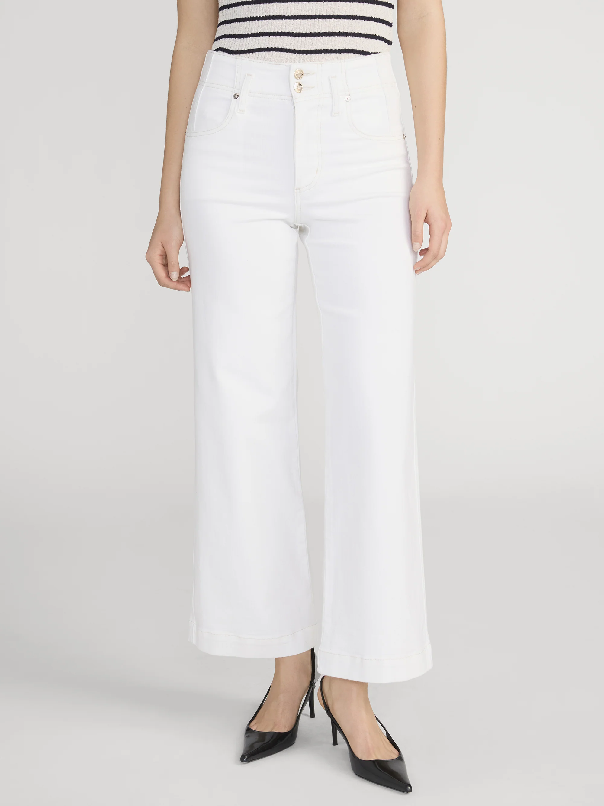 The Seamed Wide Trouser Crop -- Au Natural Clean - Image 3