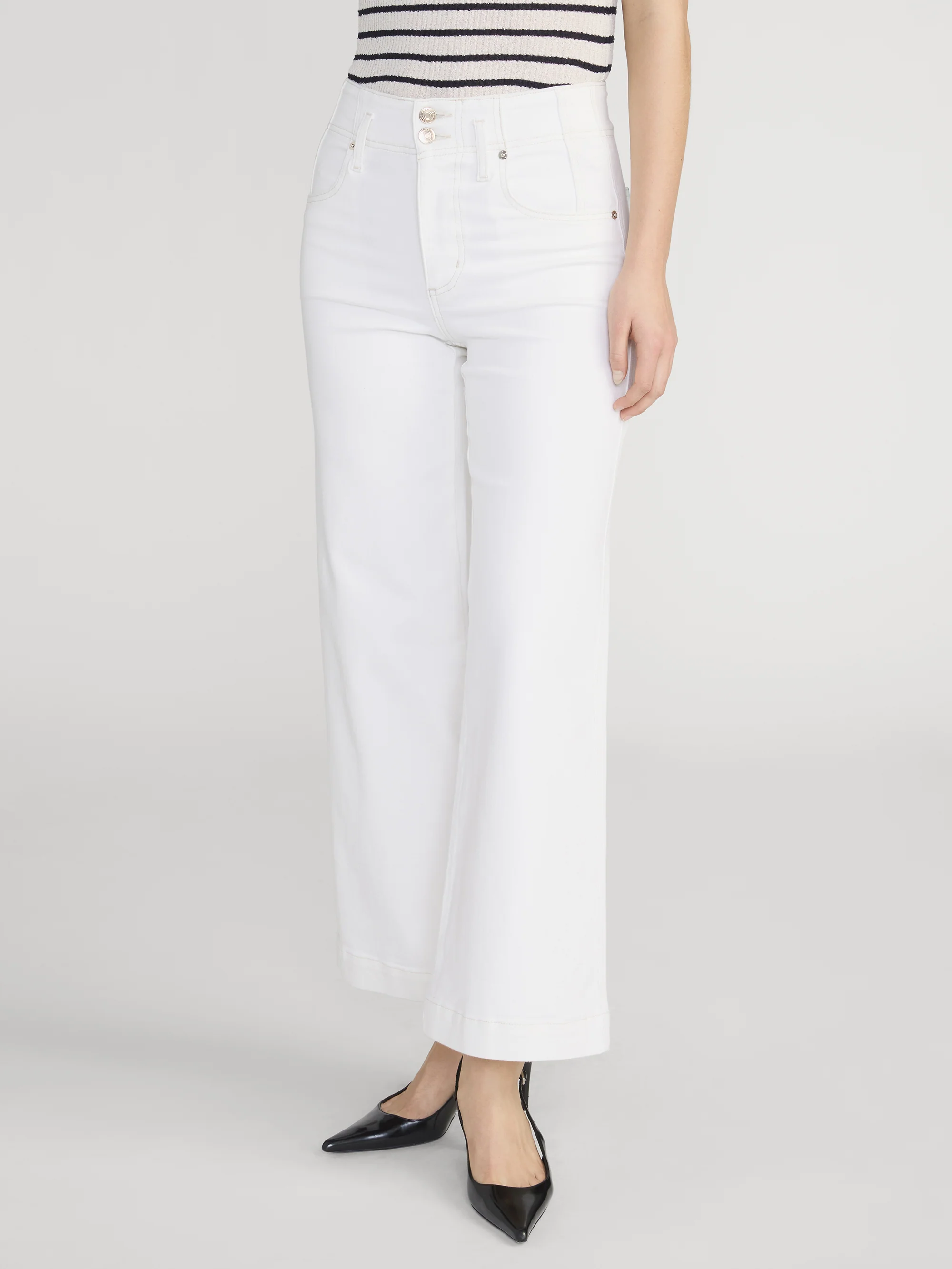 The Seamed Wide Trouser Crop -- Au Natural Clean - Image 4
