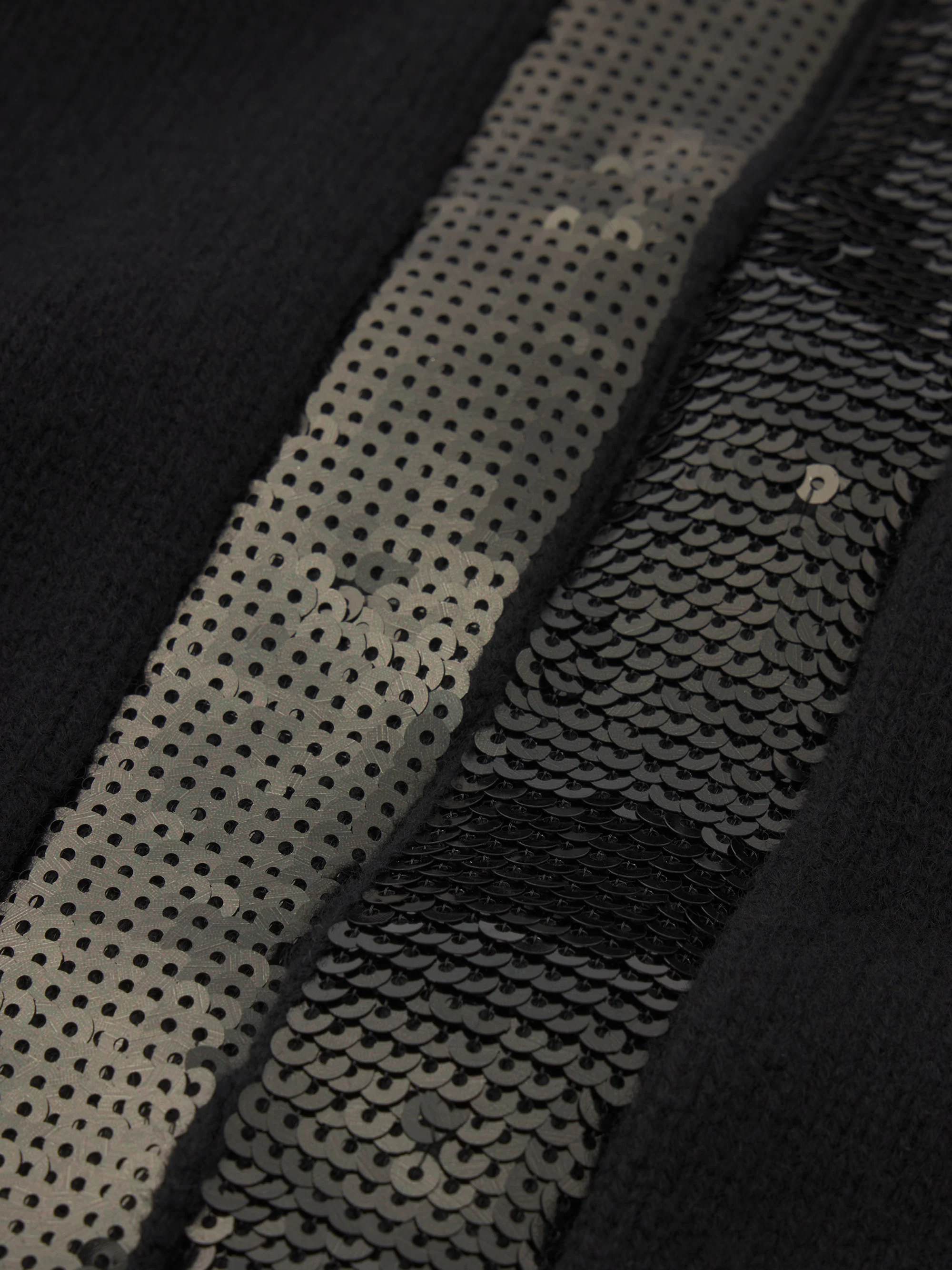 The Sequin Trim Cardigan -- Black - Image 4