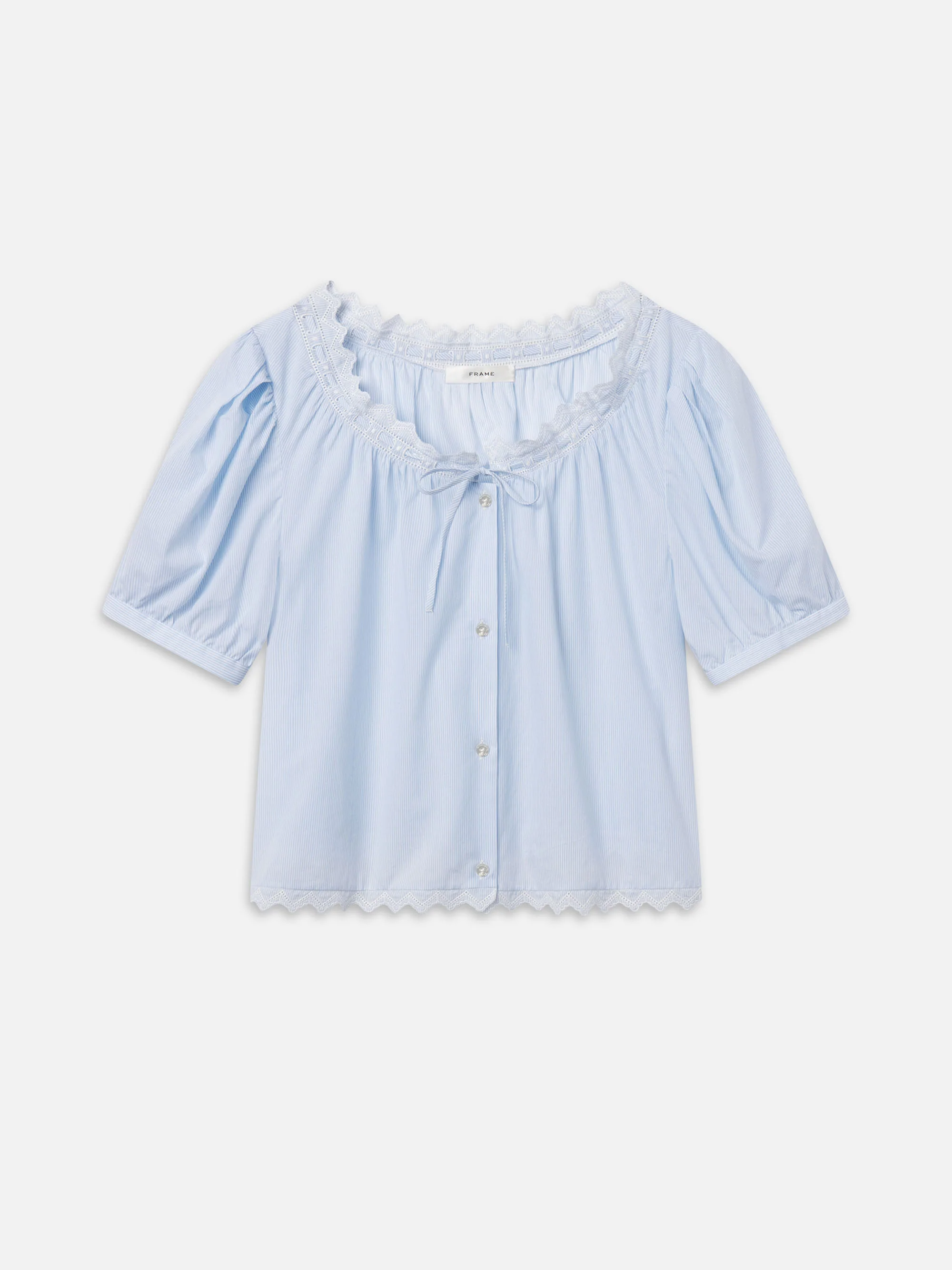 The Serene Top -- Powder Blue Multi