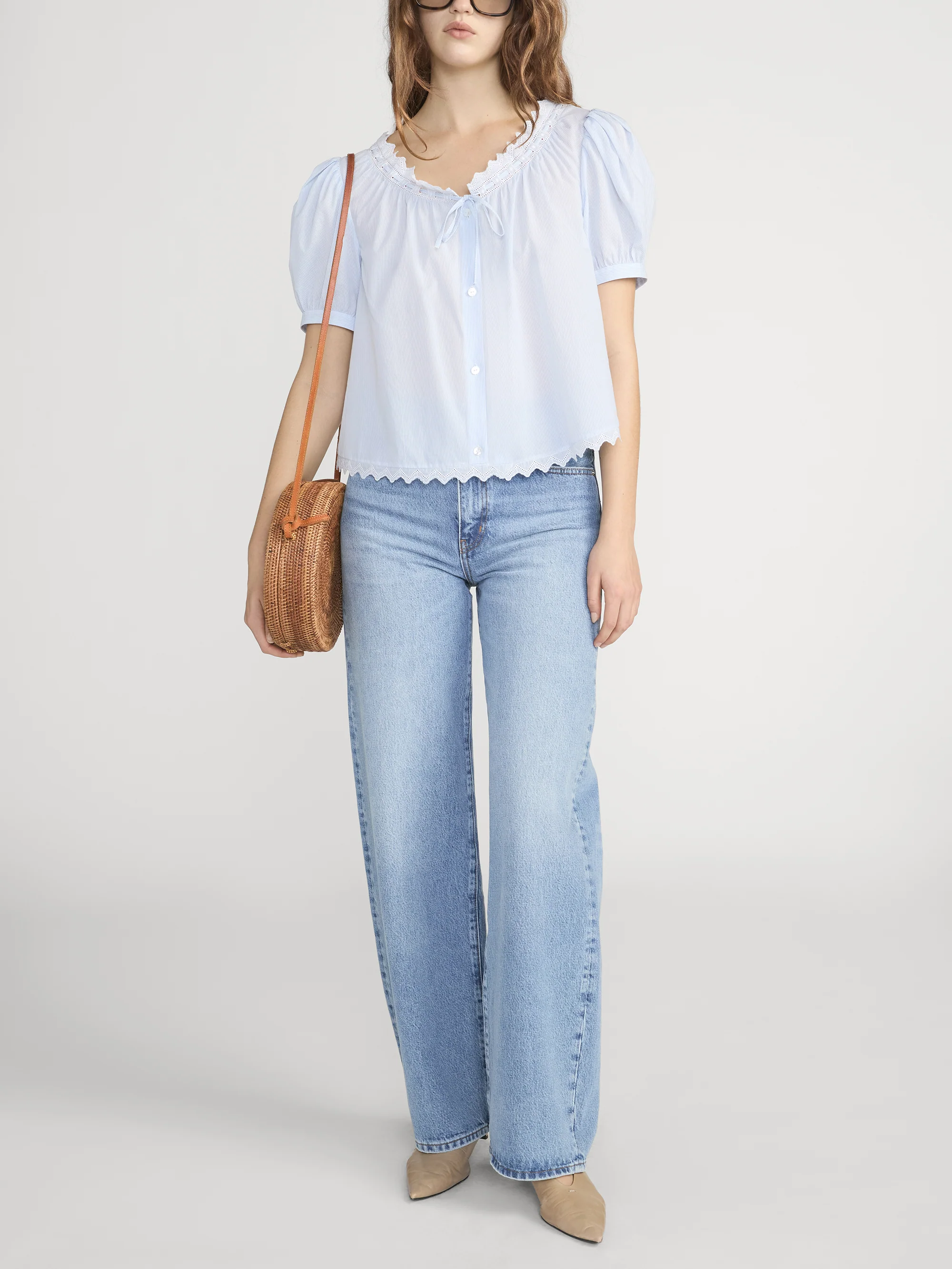The Serene Top -- Powder Blue Multi - Image 2