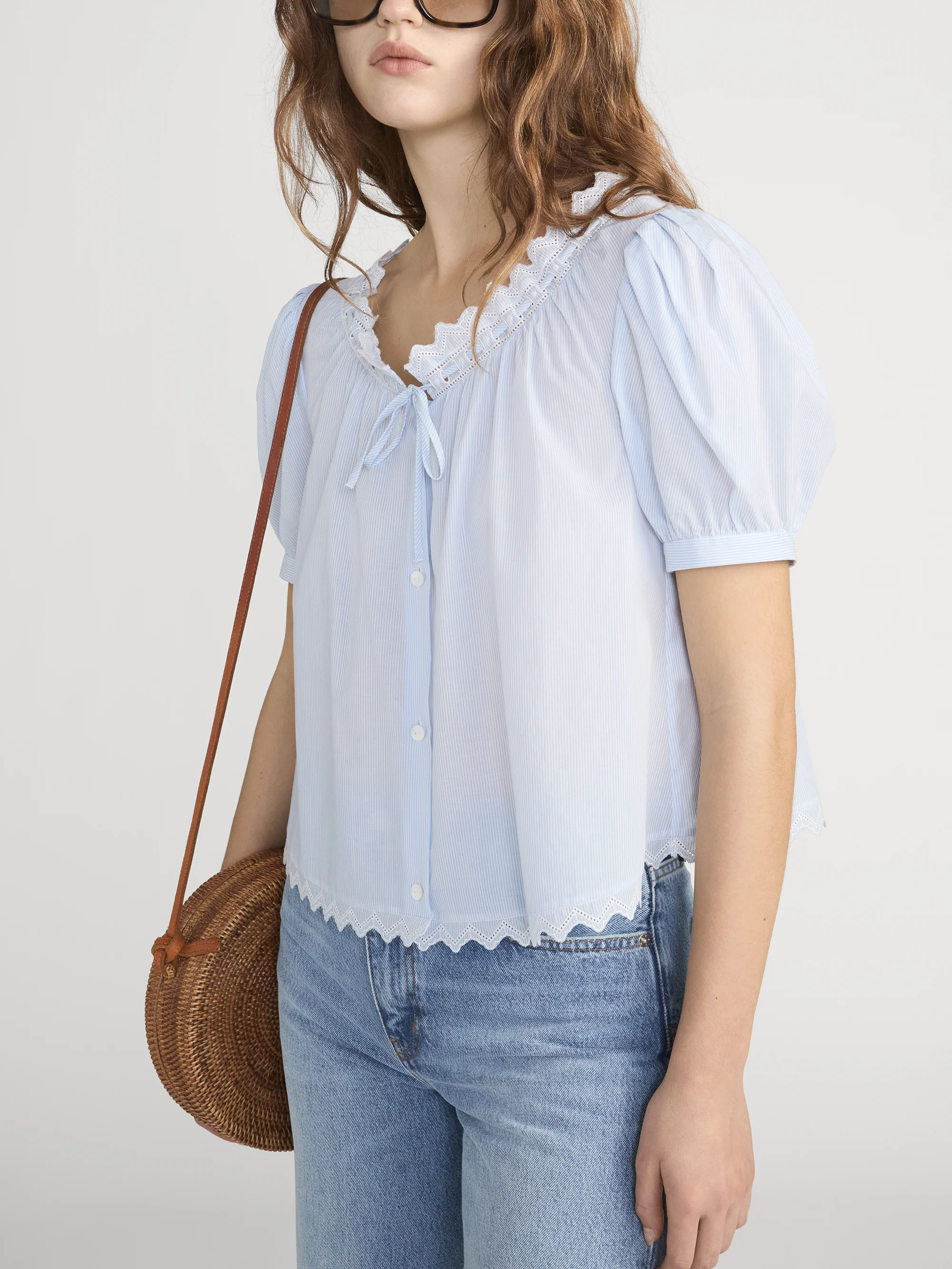 The Serene Top -- Powder Blue Multi - Image 4