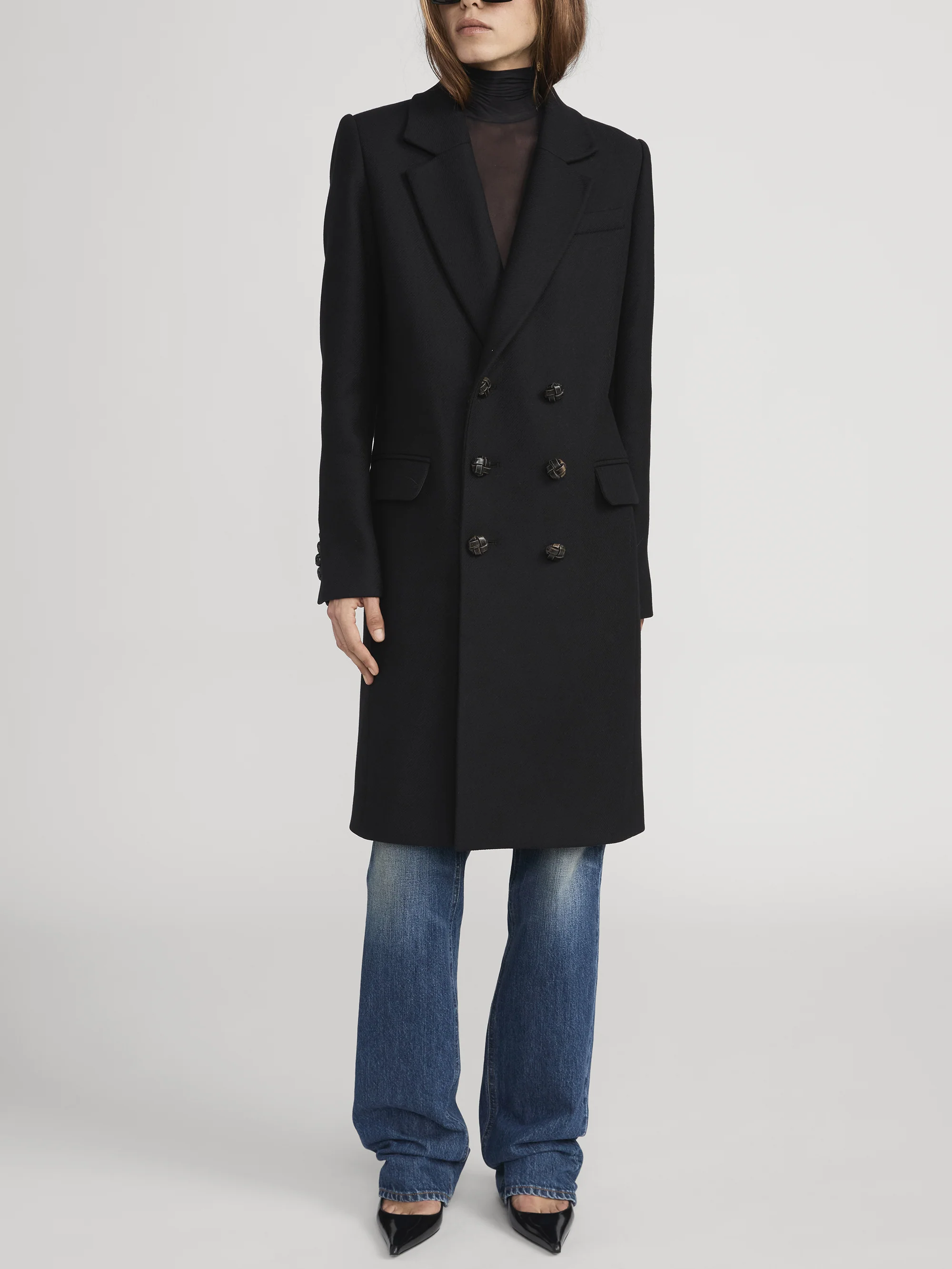 The Shearling Classic Coat -- Black - Image 3