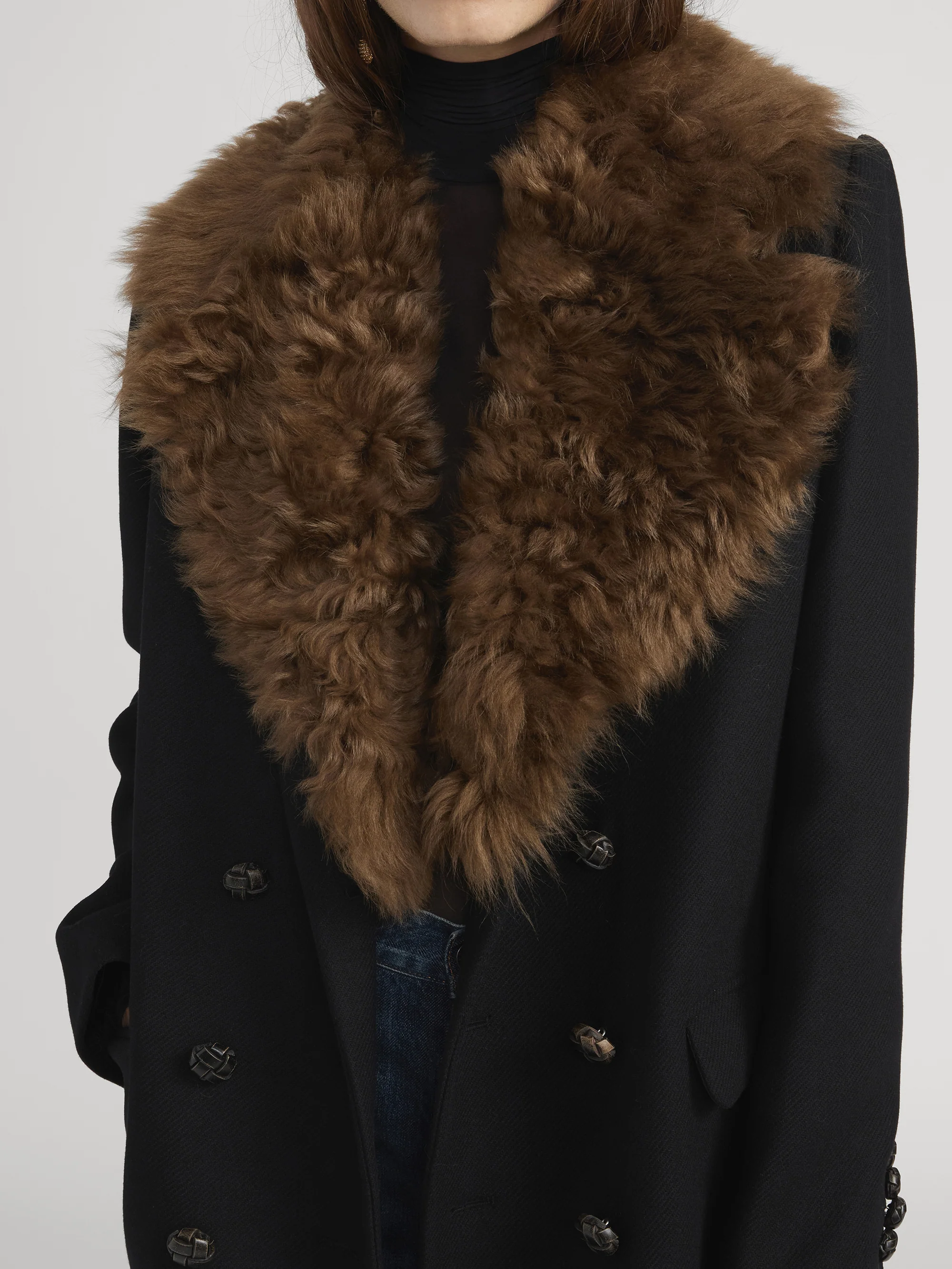 The Shearling Classic Coat -- Black - Image 4