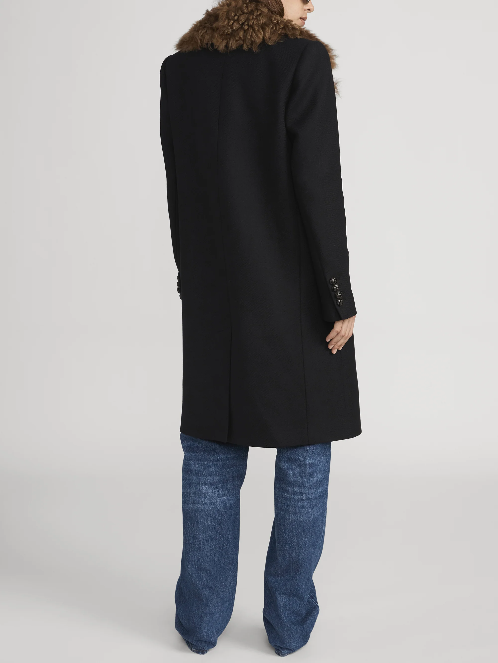 The Shearling Classic Coat -- Black - Image 6