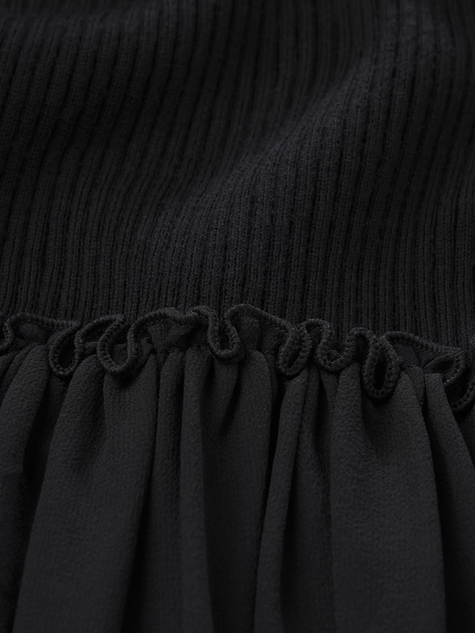 The Sheer Sleeve Dress -- Black - Image 7