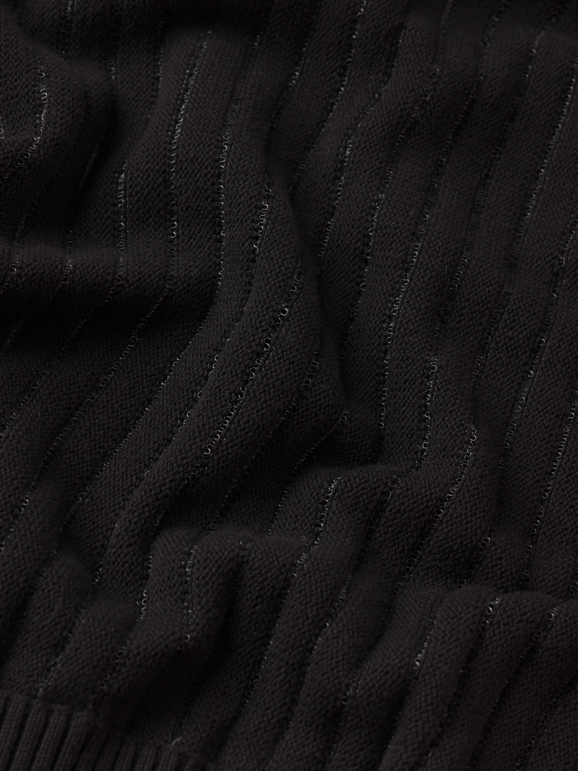 The Sheer Stripe Sweater -- Black - Image 6