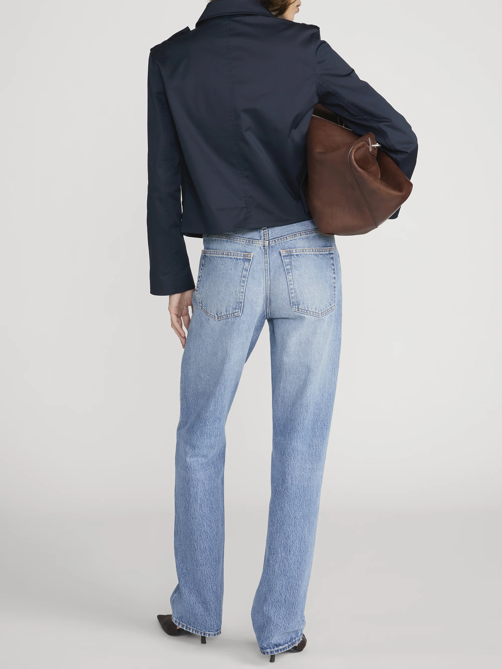 The Short Trench Jacket -- Navy - Image 6