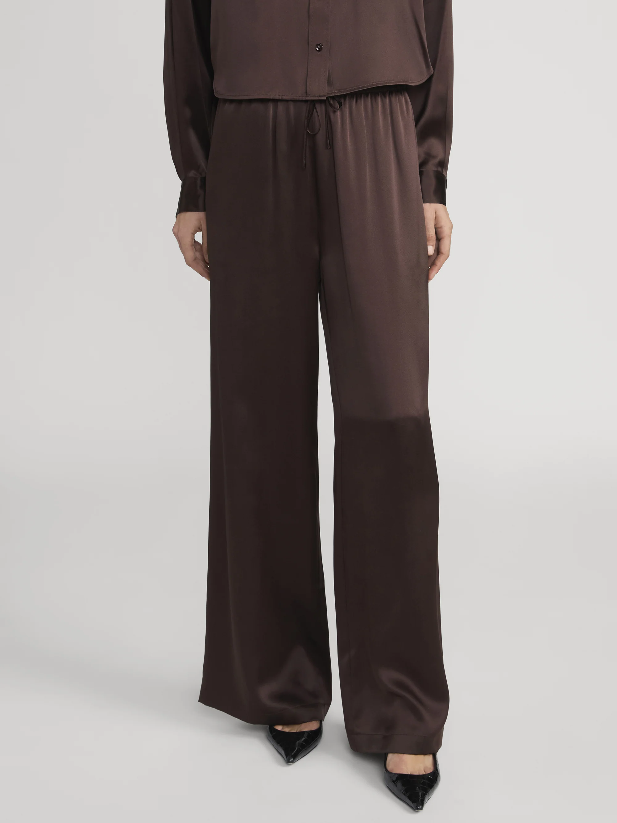 The Silk Lounge Pant -- Americano - Image 3