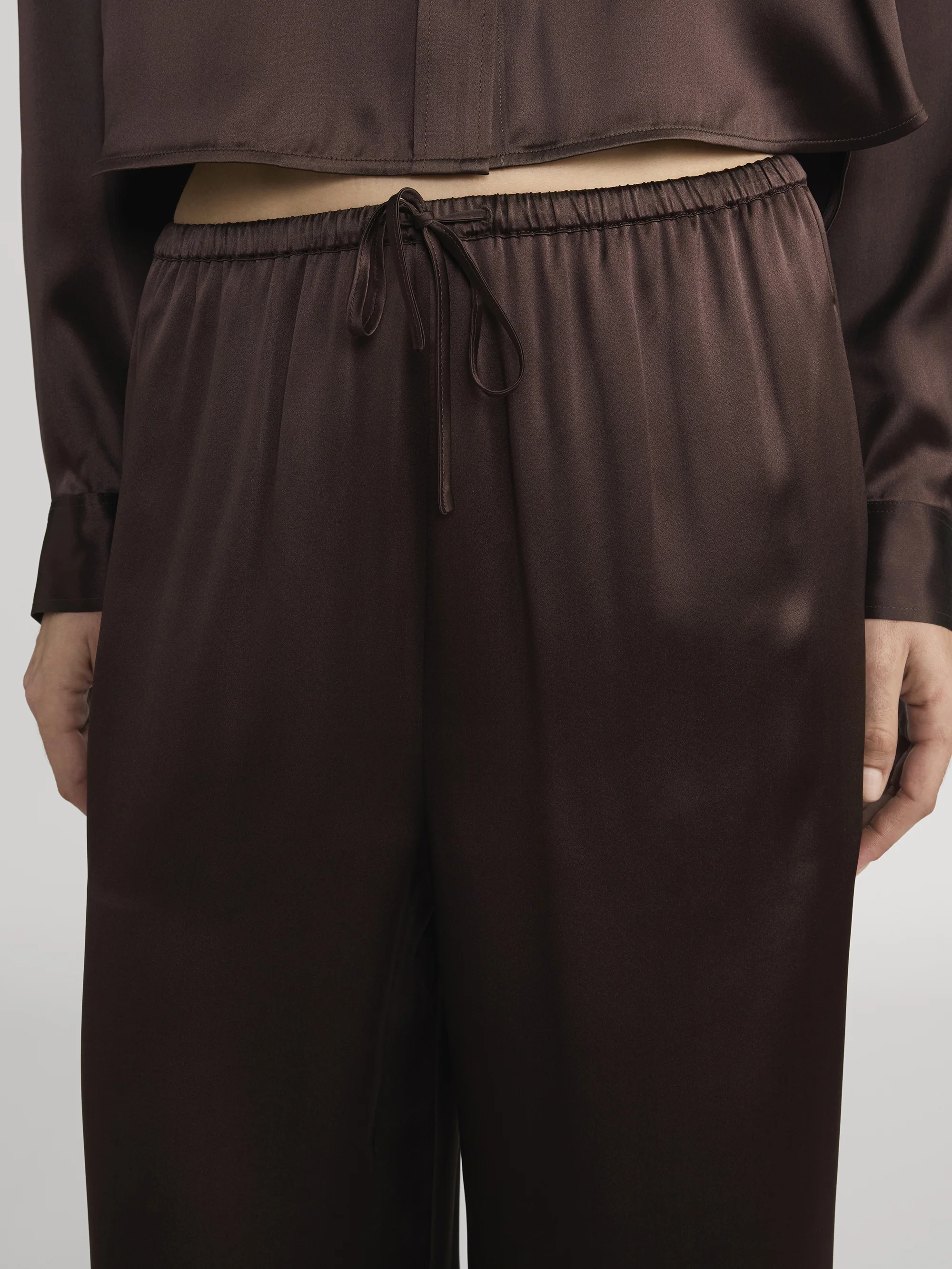 The Silk Lounge Pant -- Americano - Image 4