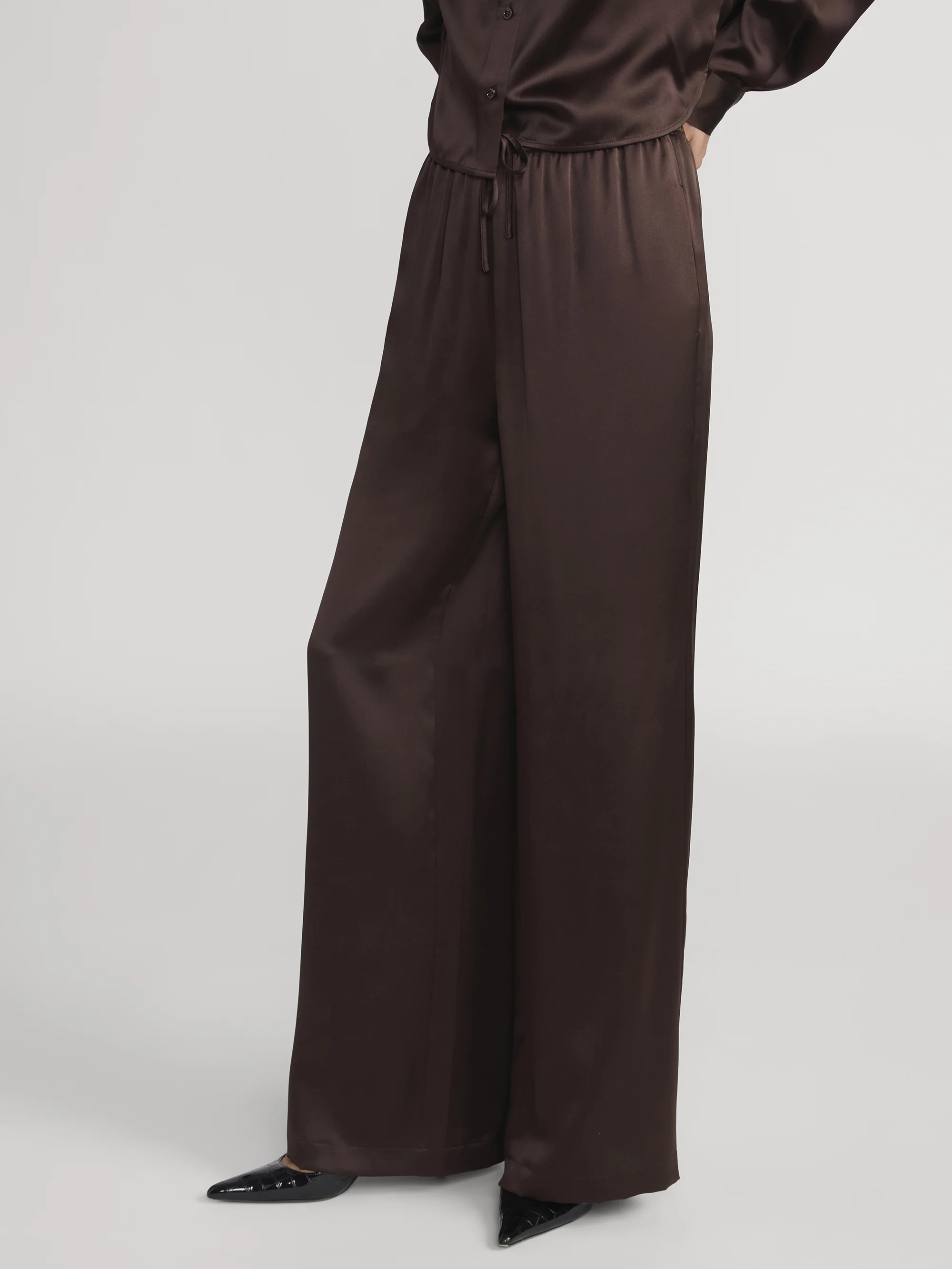 The Silk Lounge Pant -- Americano - Image 5