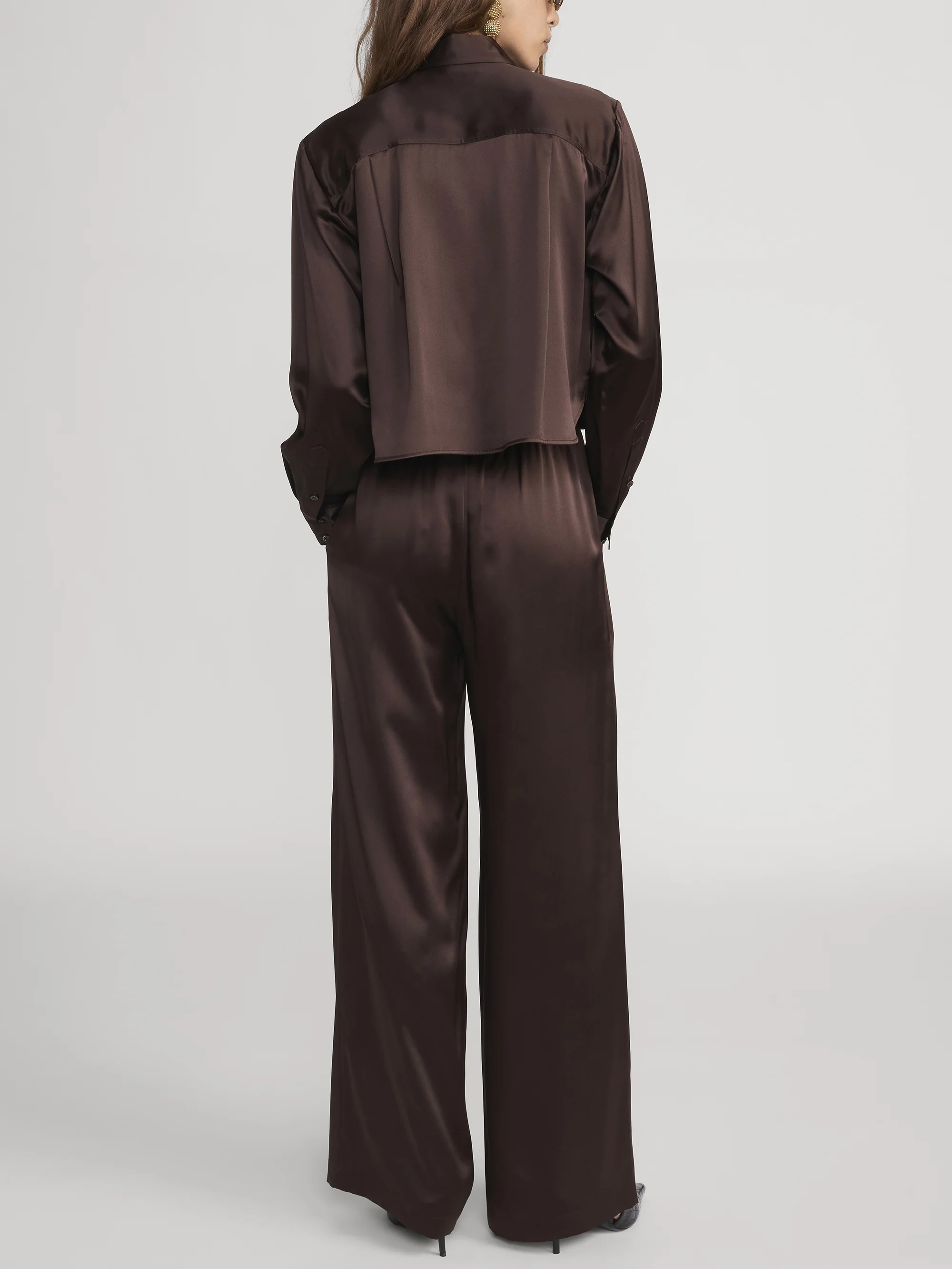 The Silk Lounge Pant -- Americano - Image 6