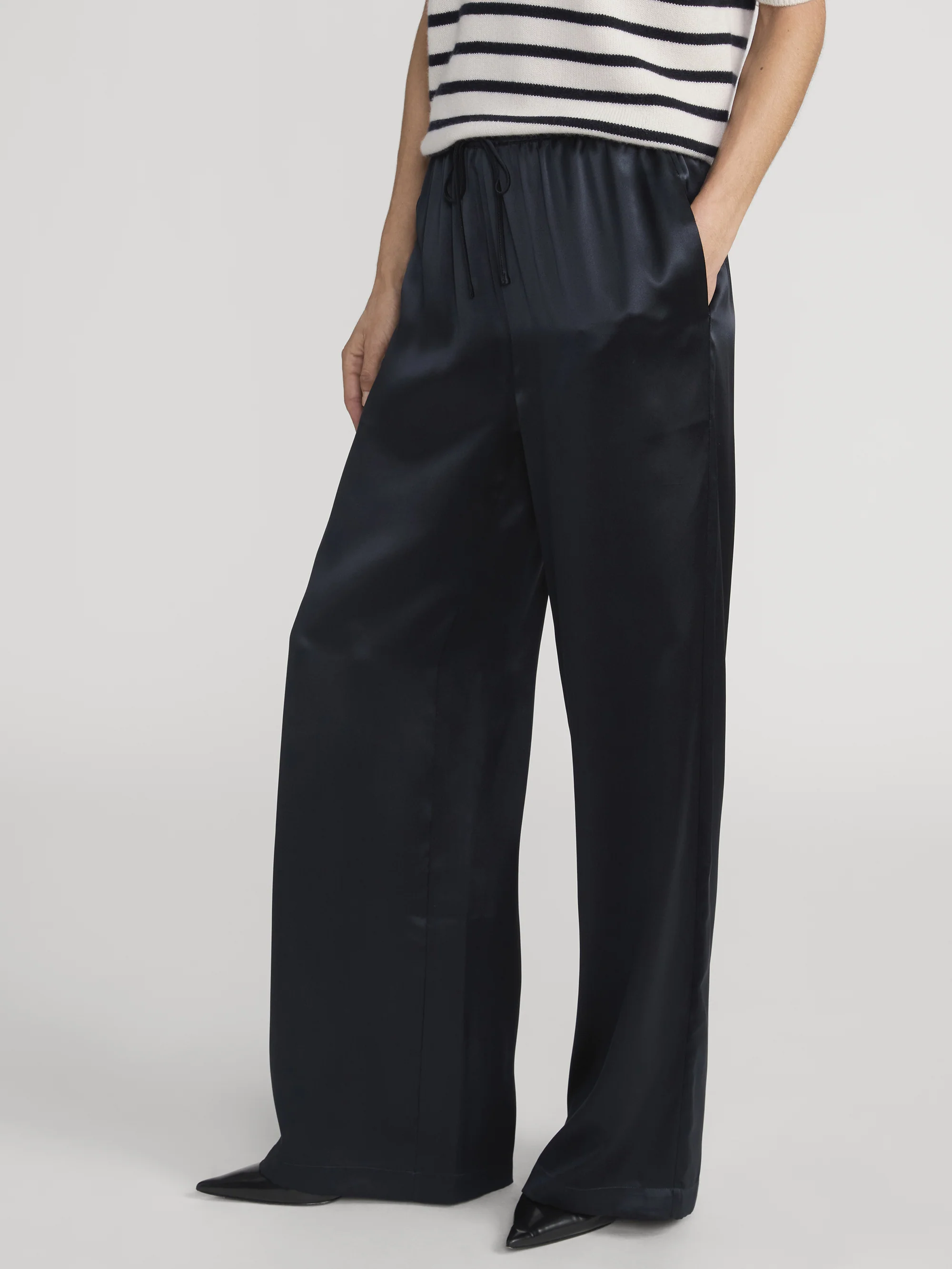 The Silk Lounge Pant -- Navy - Image 5