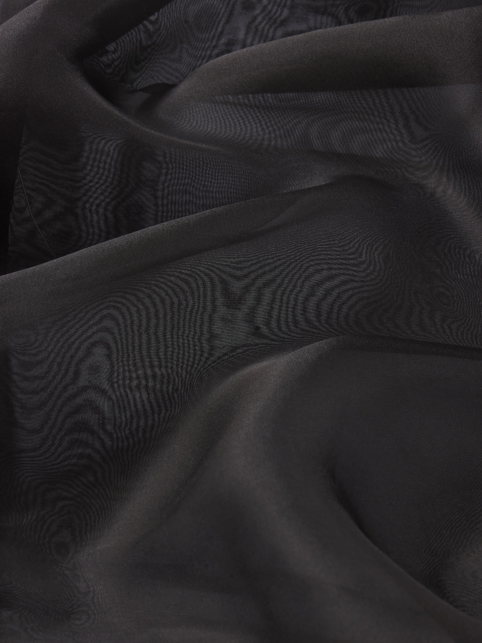 The Silk Organza Shirt -- Black - Image 7