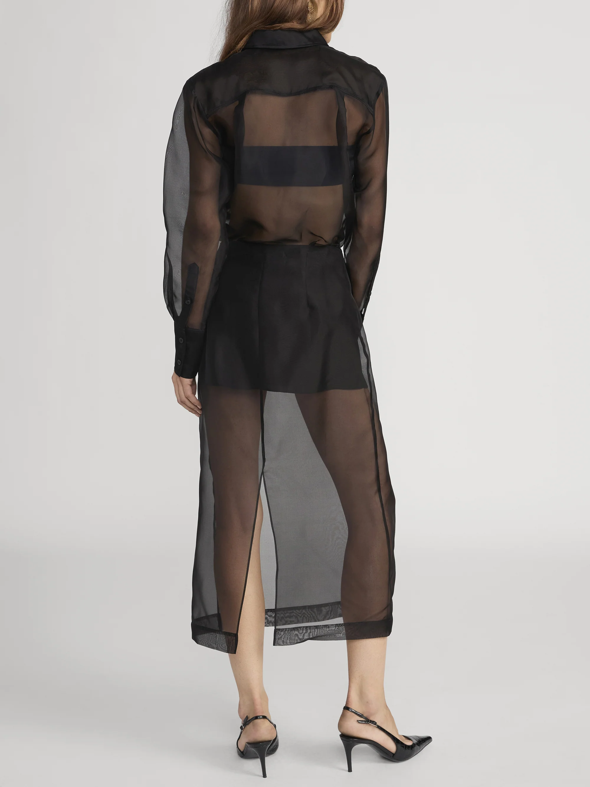 The Silk Organza Skirt -- Black - Image 6