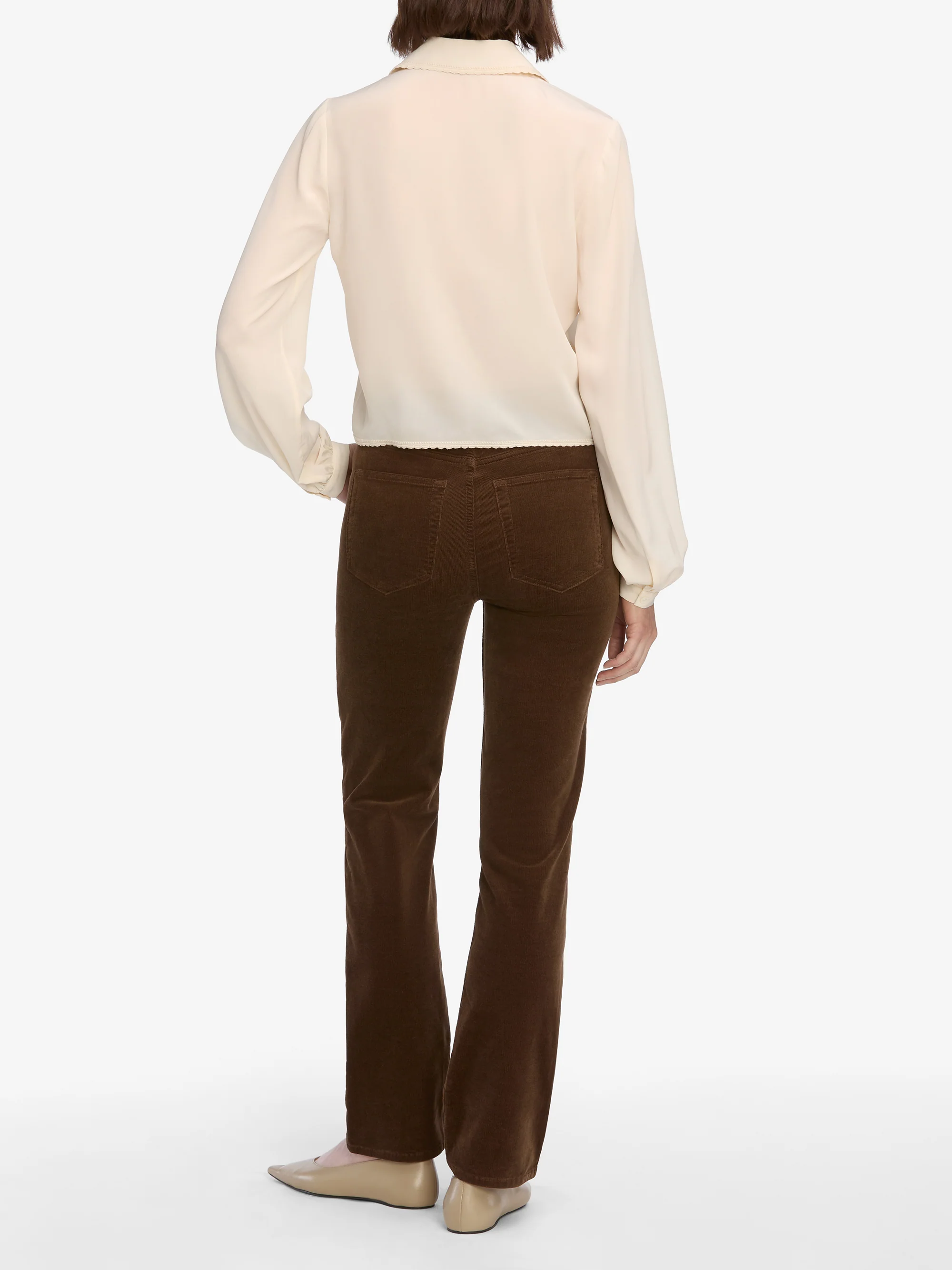 The Silk Prim Blouse -- Cream - Image 6