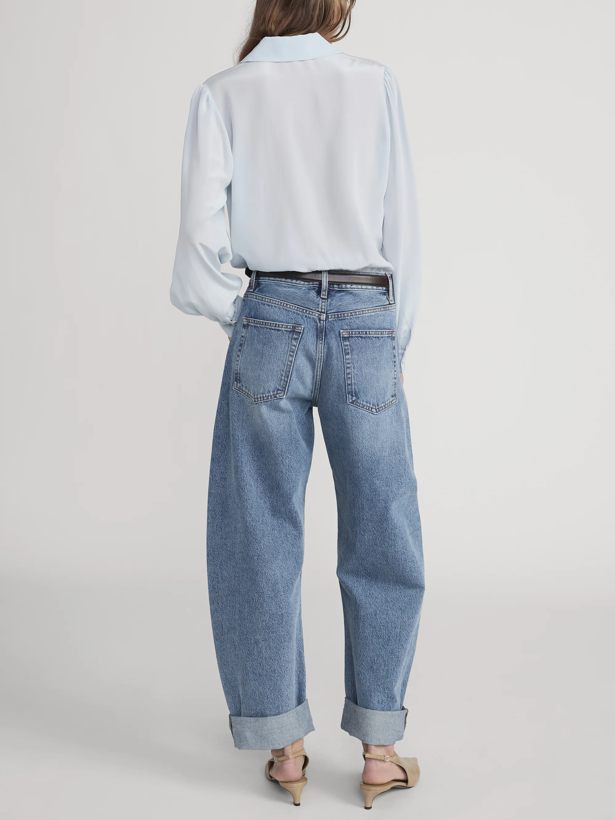 The Silk Staple Blouse -- Sky Blue - Image 6