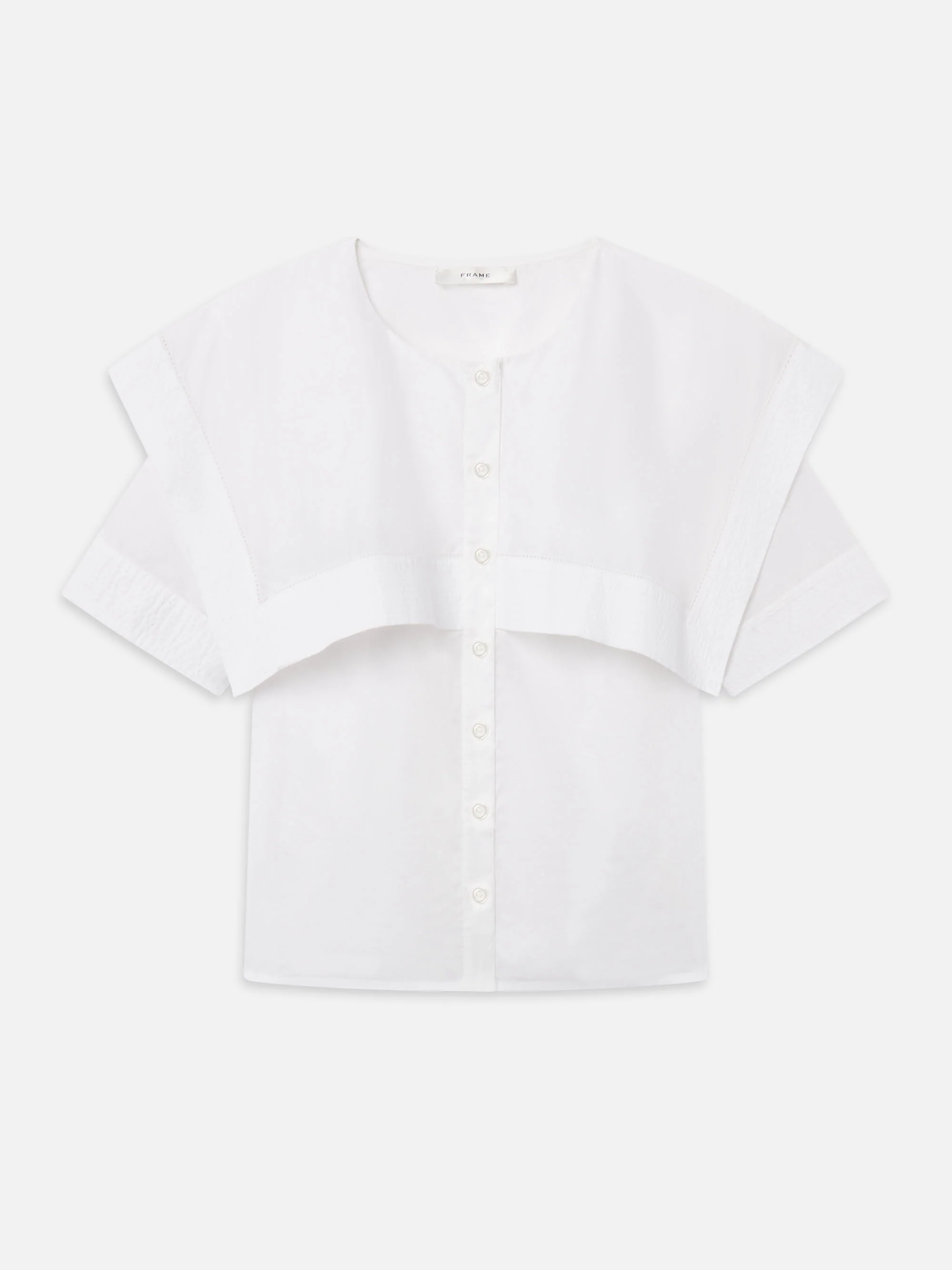 The Sleek Cape Shirt -- White