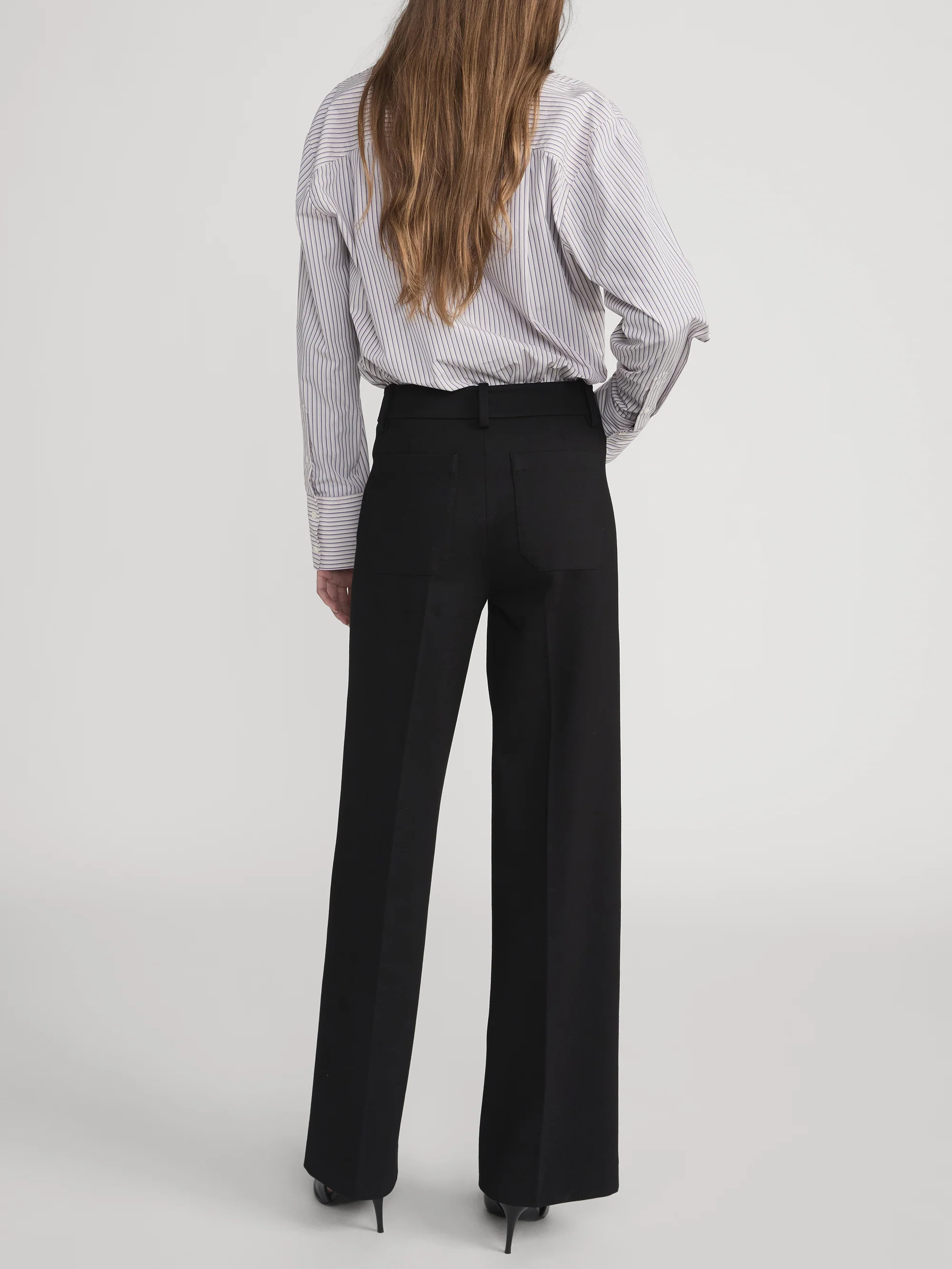 The Slim Palazzo Trouser -- Black - Image 6