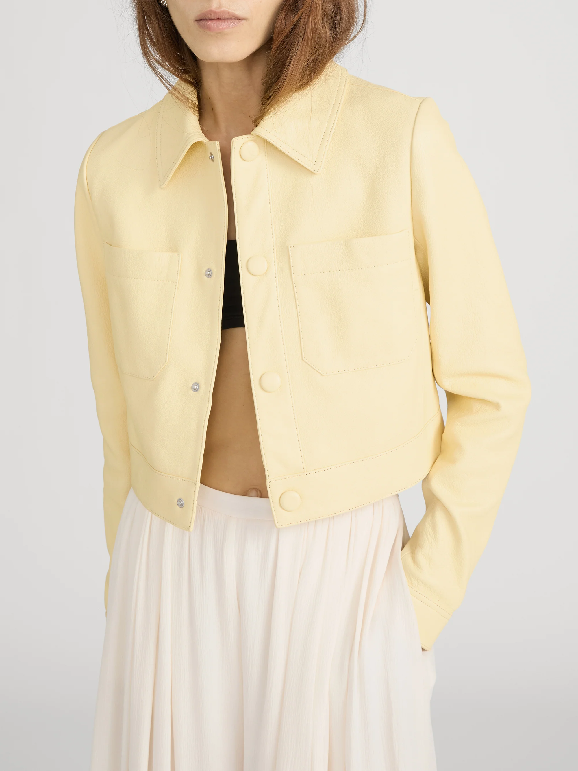 The Small Leather Jacket -- Lemon - Image 3