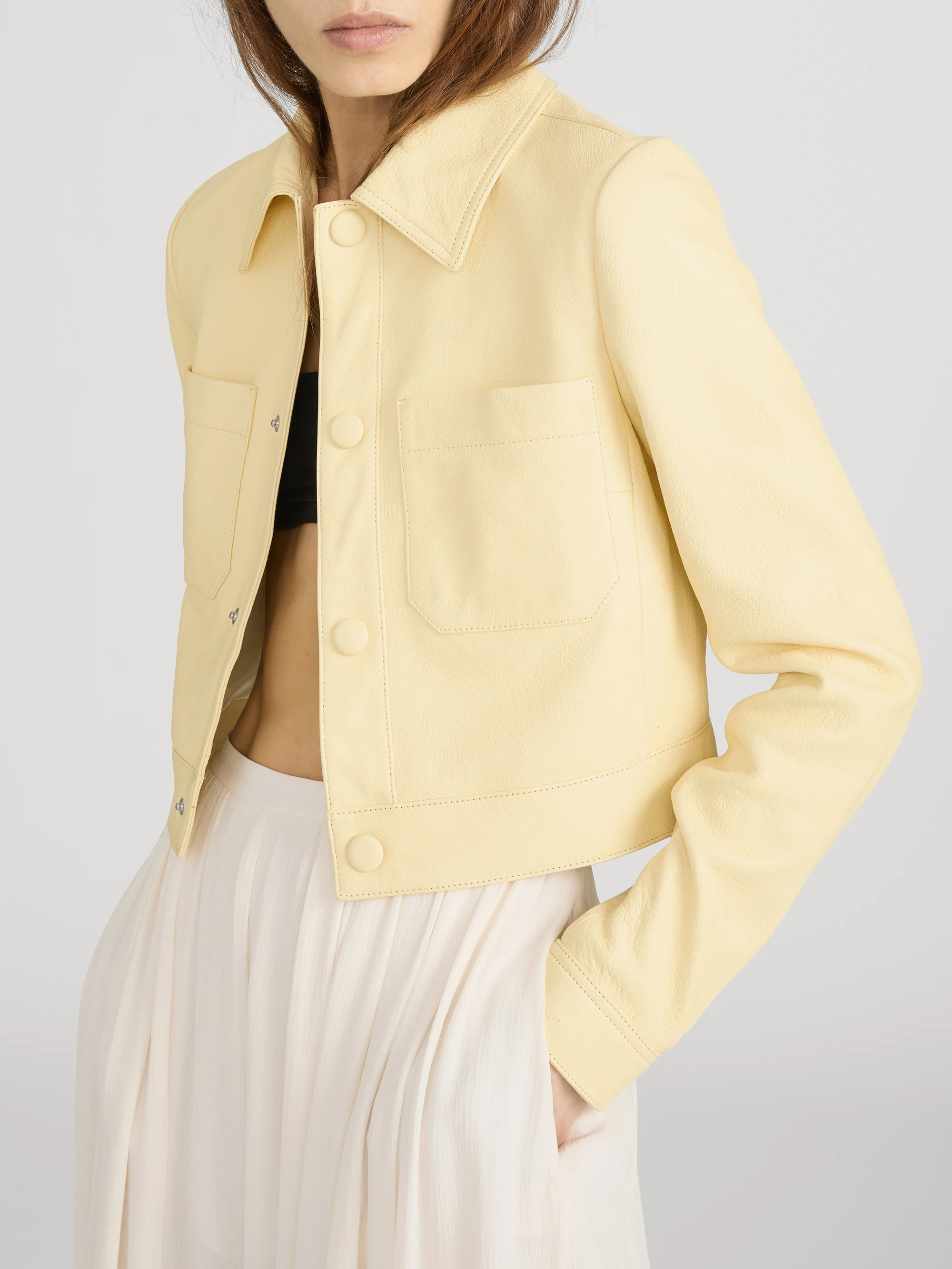 The Small Leather Jacket -- Lemon - Image 4