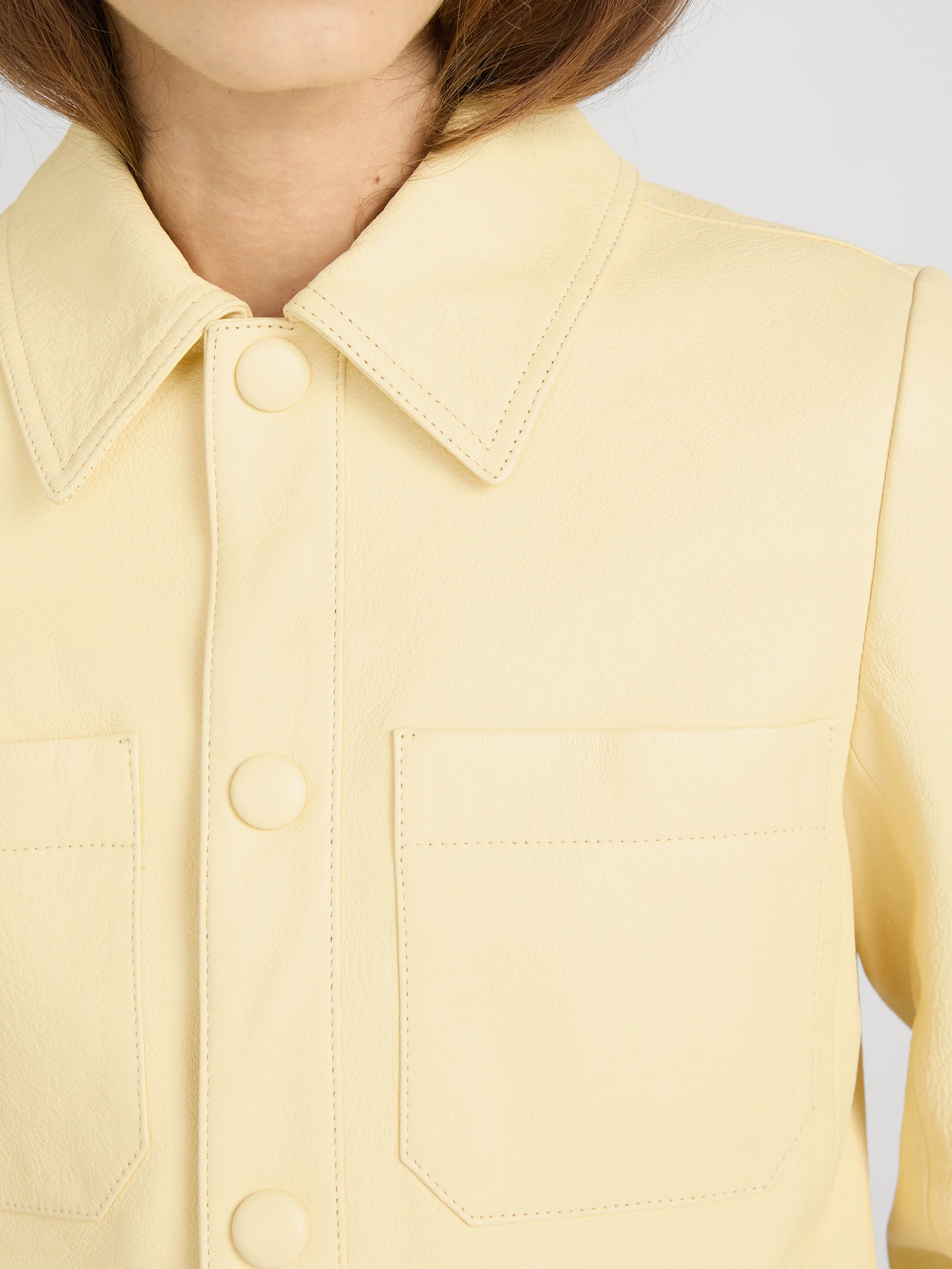 The Small Leather Jacket -- Lemon - Image 5