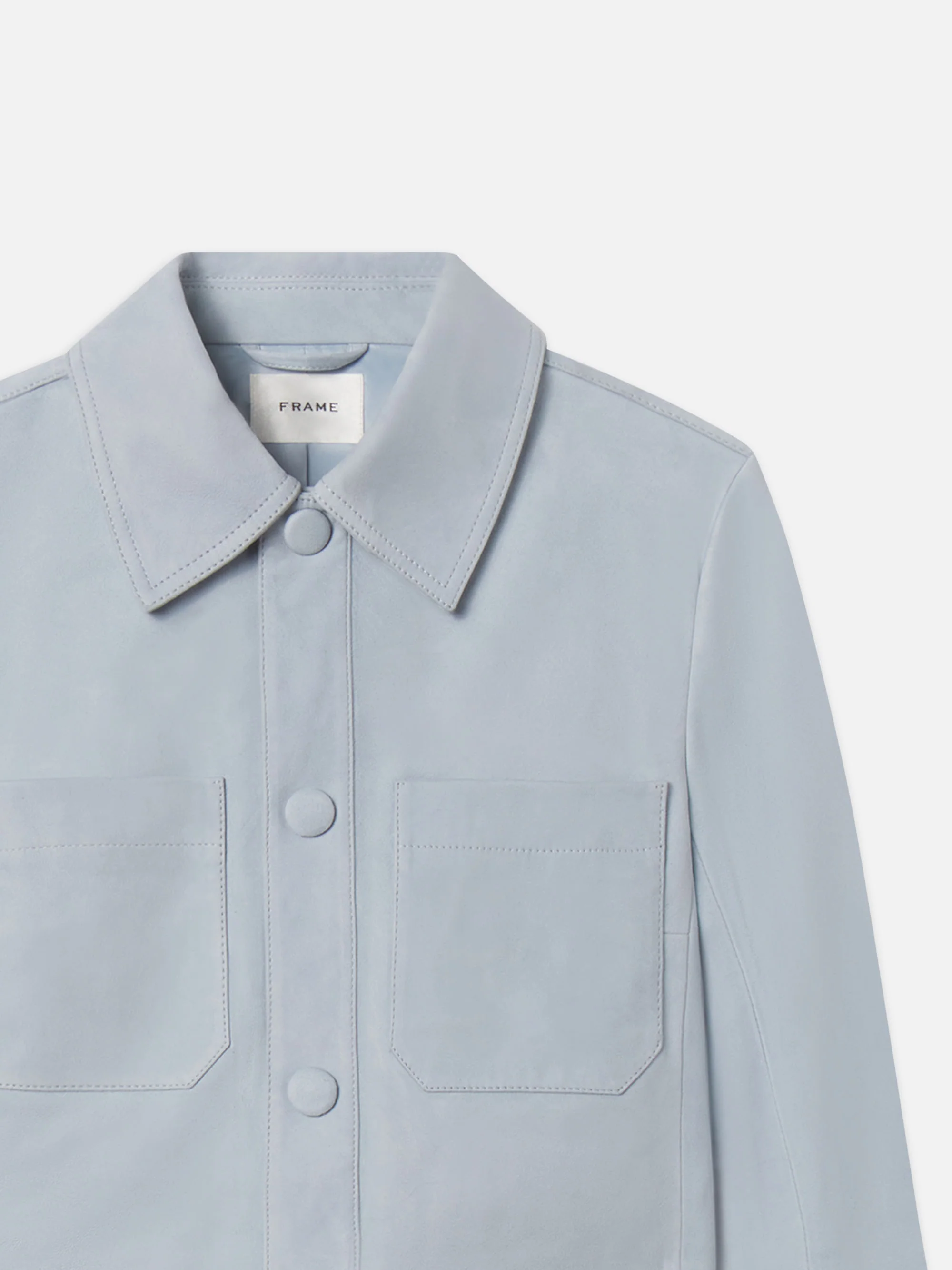 The Small Suede Jacket -- Sky Blue - Image 8