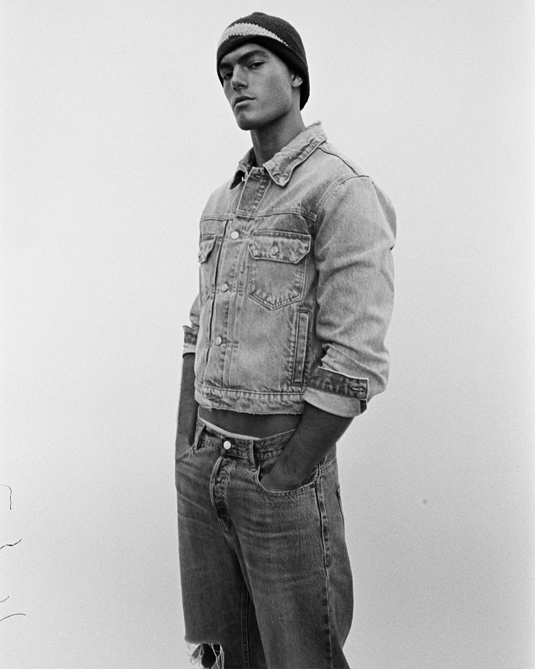 The Society Archive Vintage Denim Jacket -- Midfield Destructed - Image 5