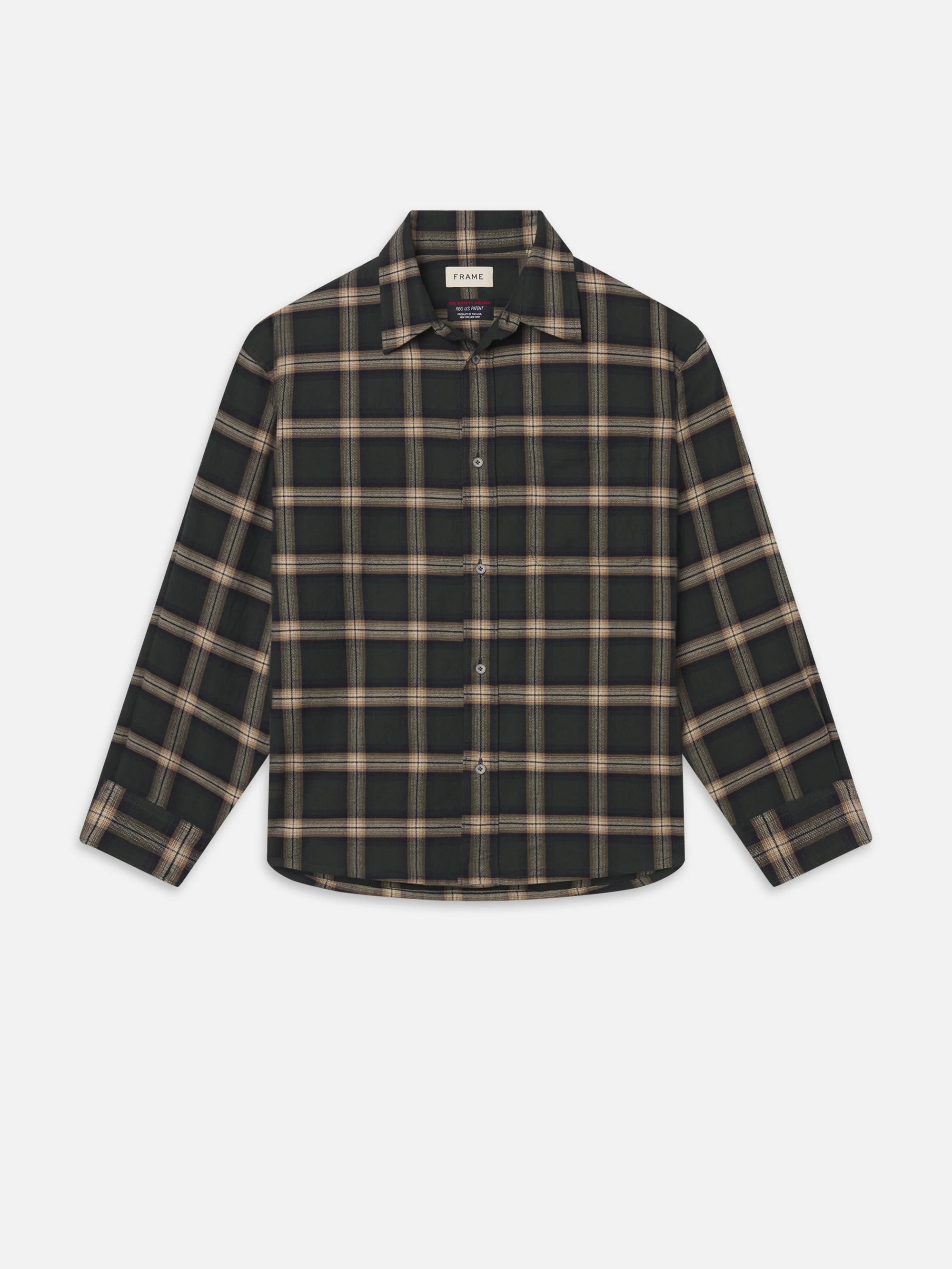 The Society Archive Vintage Plaid Shirt -- Beige Plaid