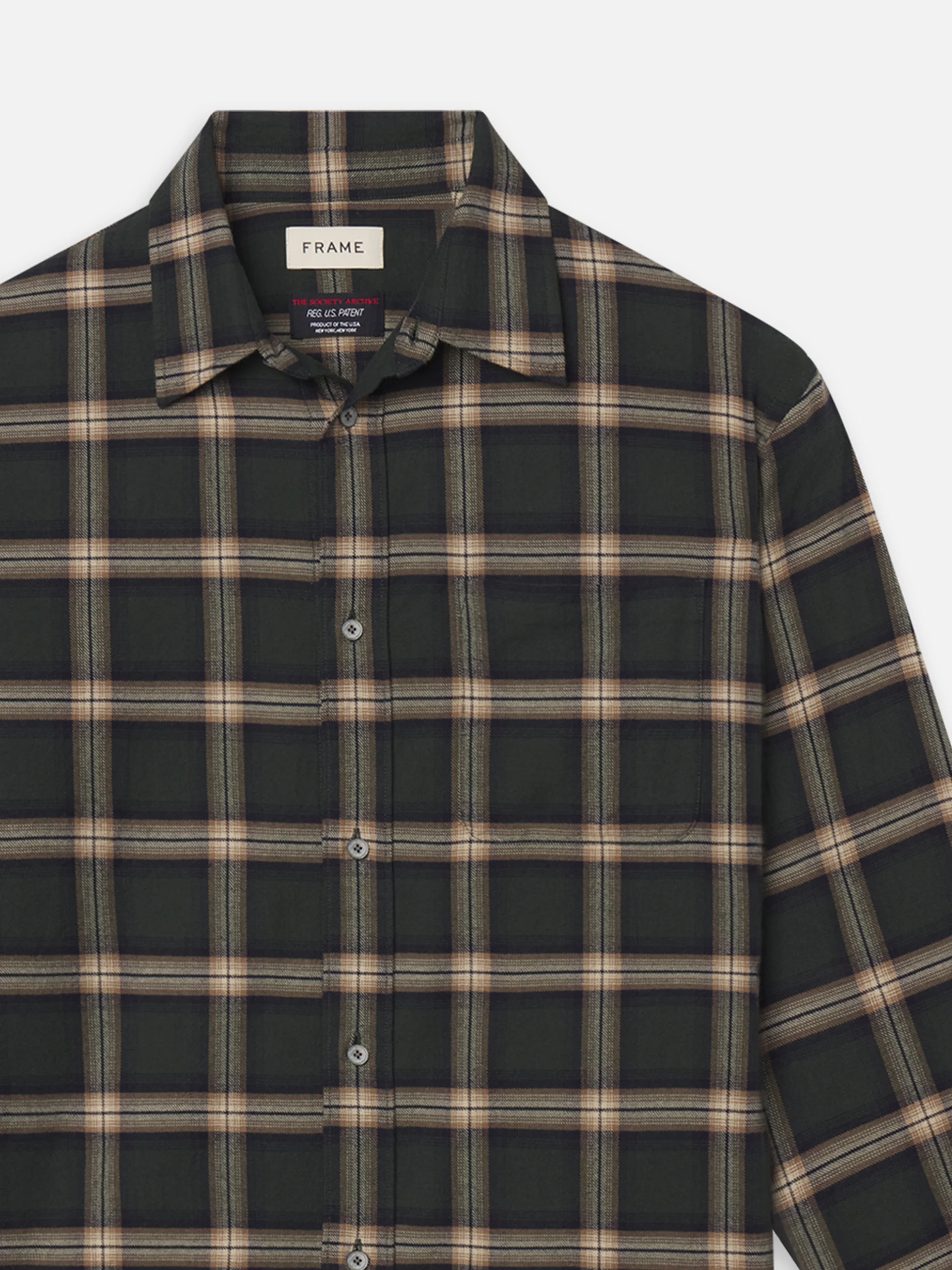 The Society Archive Vintage Plaid Shirt -- Beige Plaid - Image 2