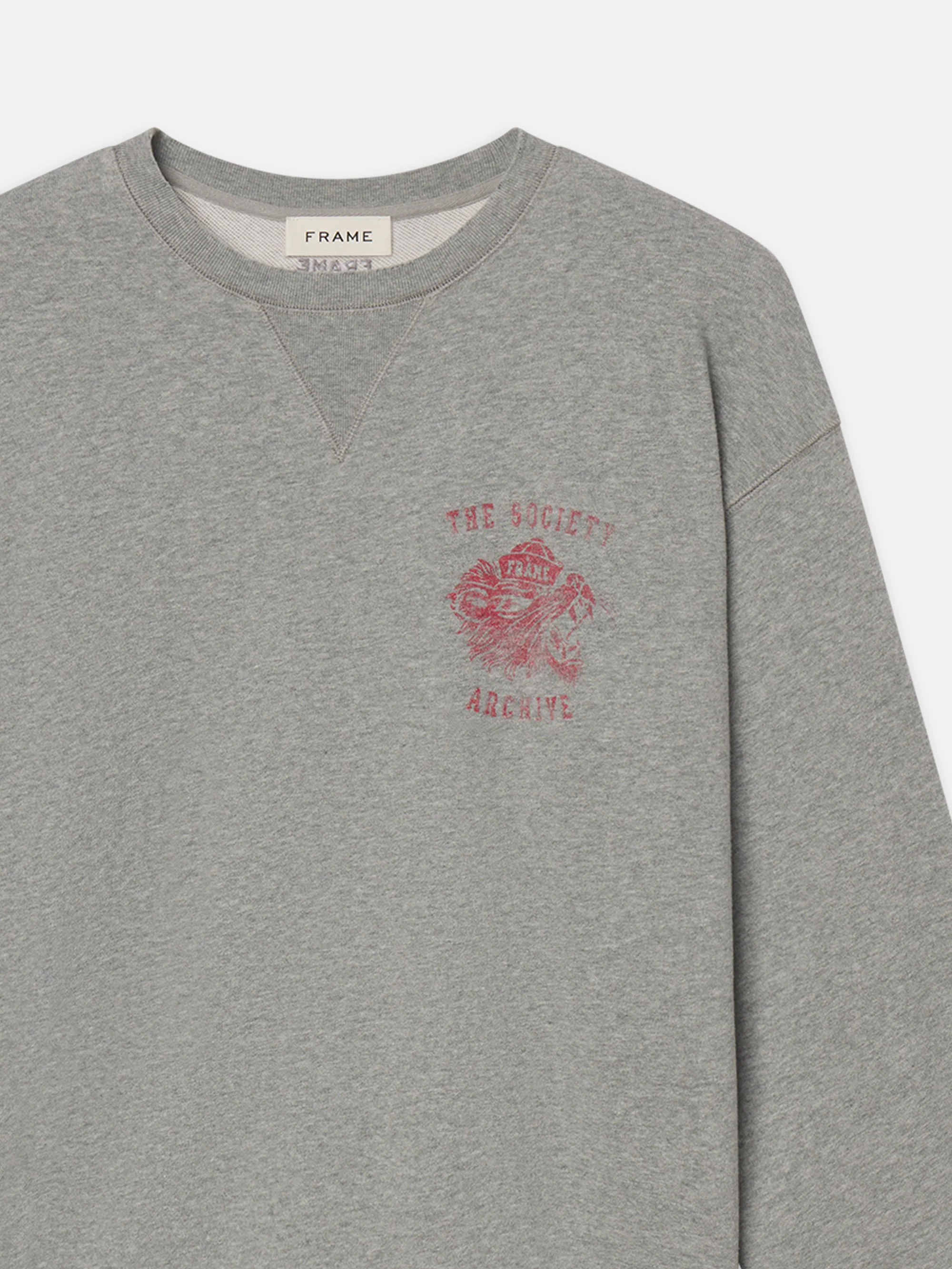 The Society Archive Vintage Sweatshirt -- Grey Melange - Image 2