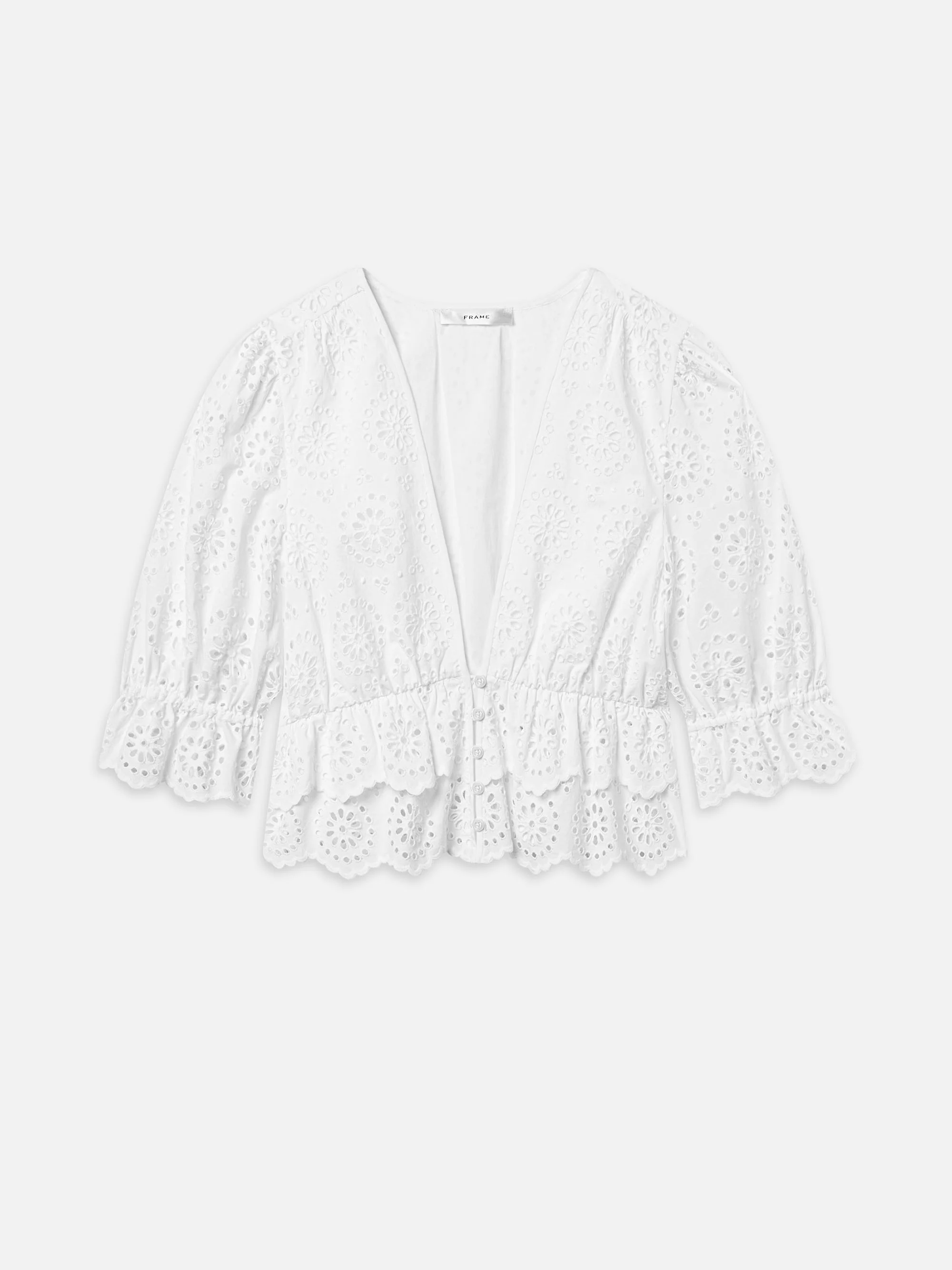 The Solstice Eyelet Blouse -- White
