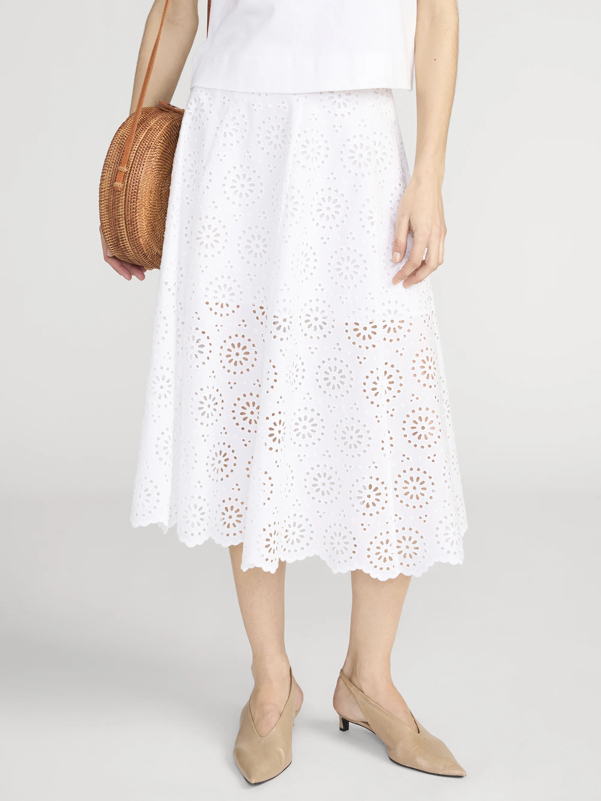 The Solstice Eyelet -- Skirt White - Image 3