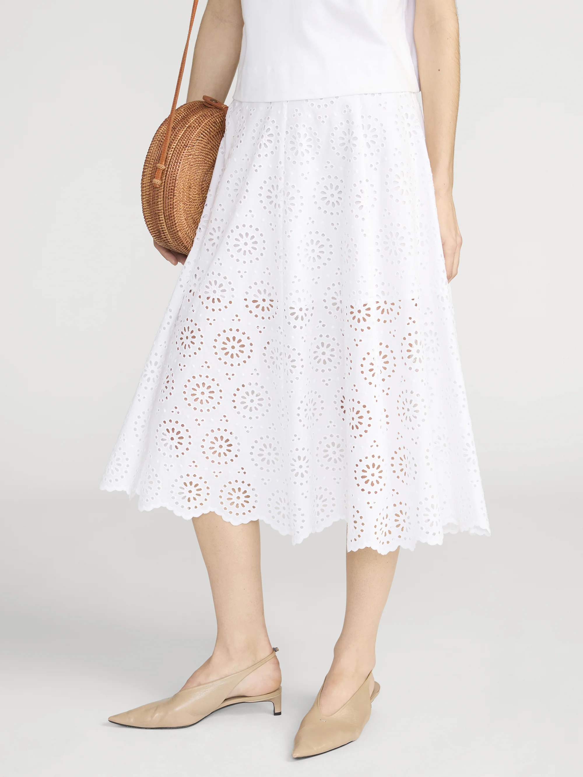The Solstice Eyelet -- Skirt White - Image 4