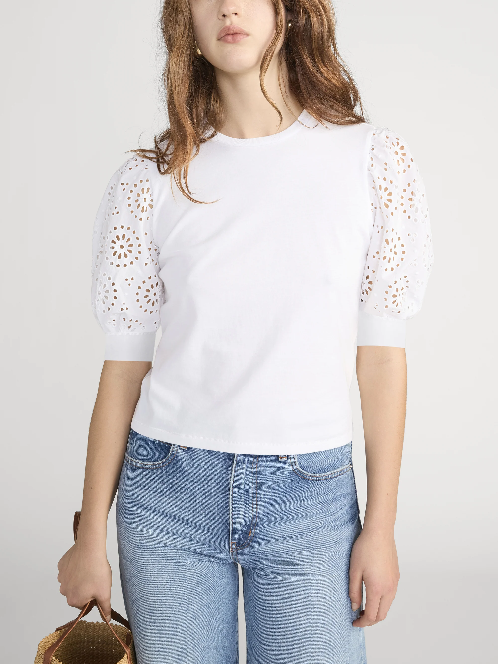 The Solstice Eyelet Tee -- White - Image 3