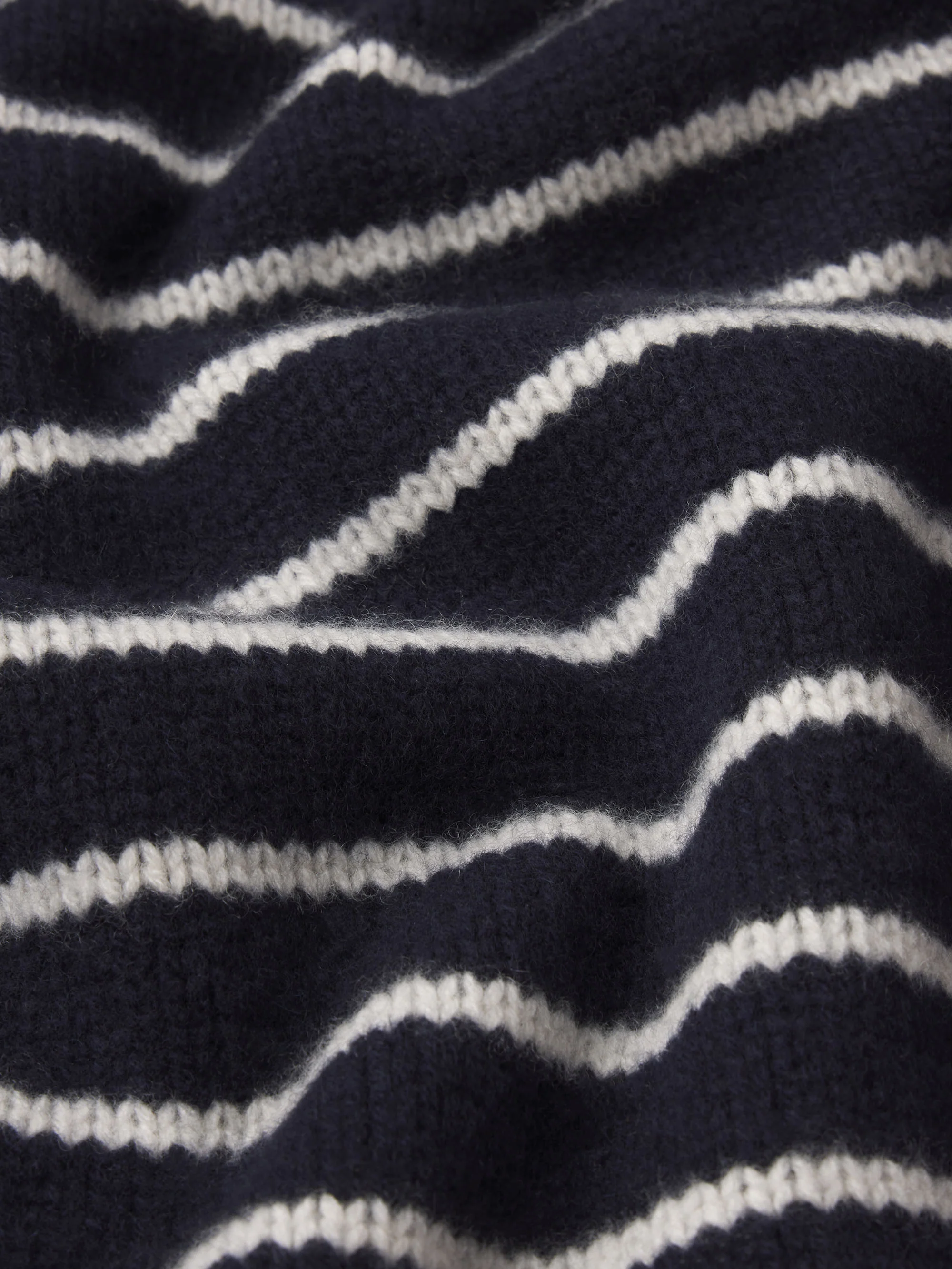 The Striped Cashmere Turtleneck -- Navy Multi - Image 7