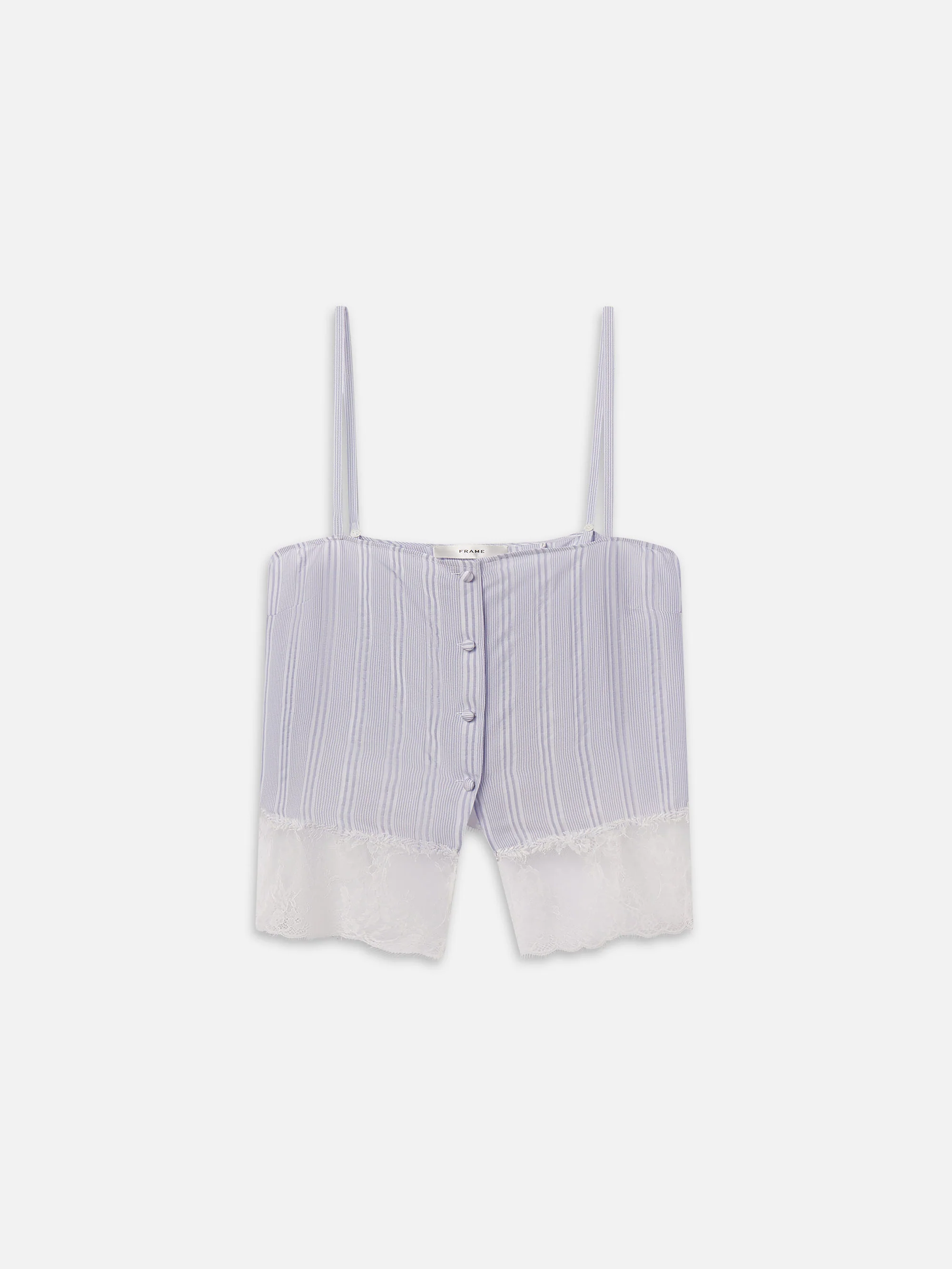 The Stripe Lace Cami -- Chambray Multi