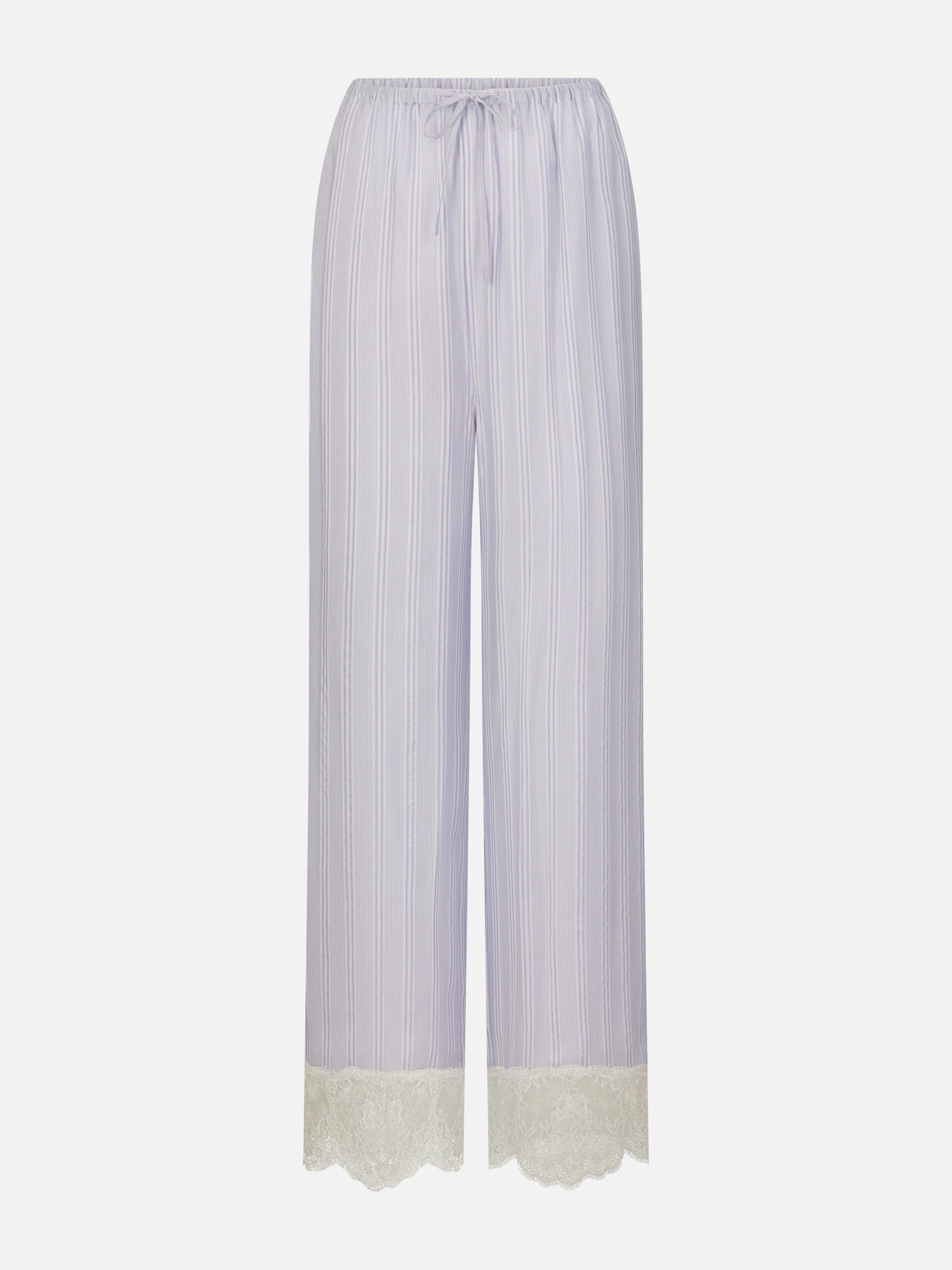The Stripe Lace Lounge Pant -- Chambray Multi