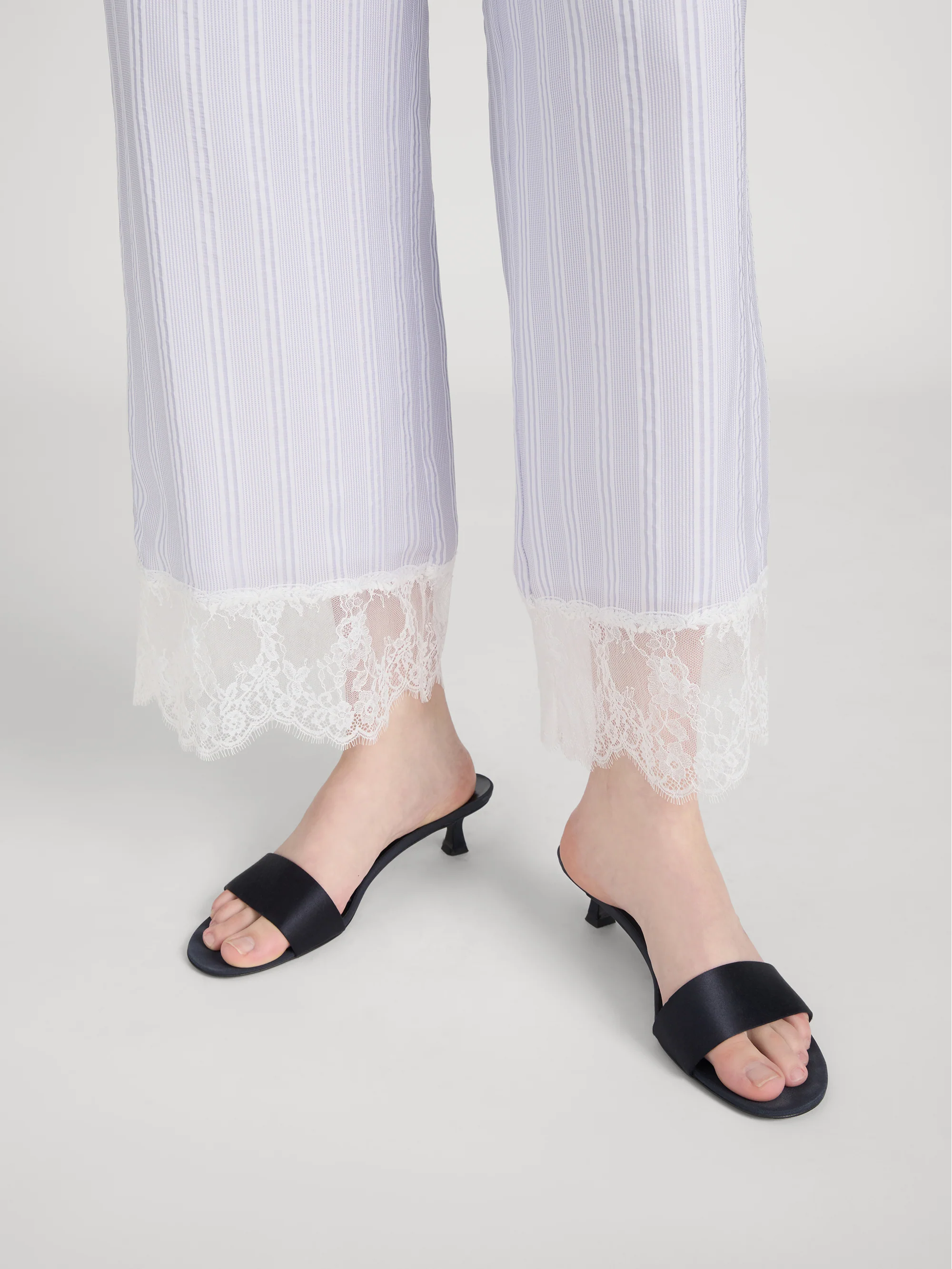 The Stripe Lace Lounge Pant -- Chambray Multi - Image 5