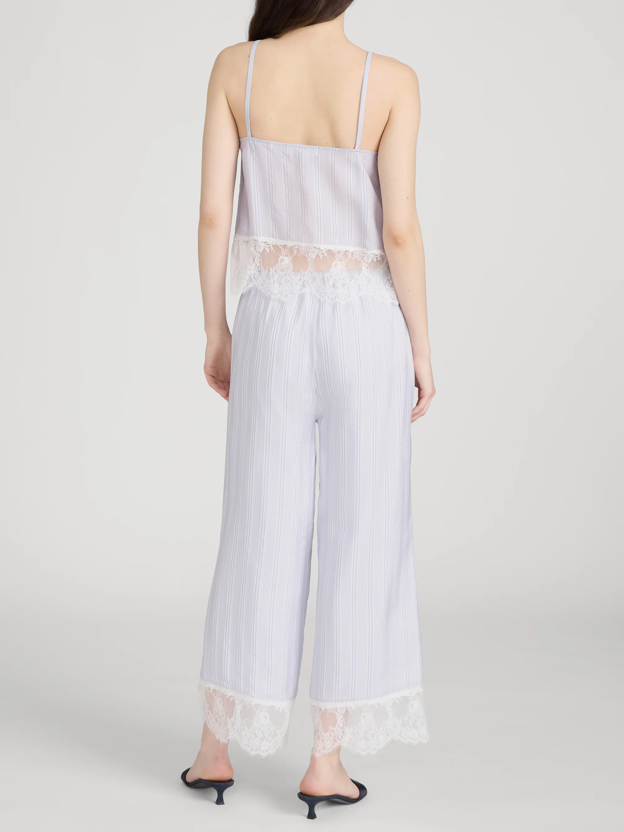 The Stripe Lace Lounge Pant -- Chambray Multi - Image 6