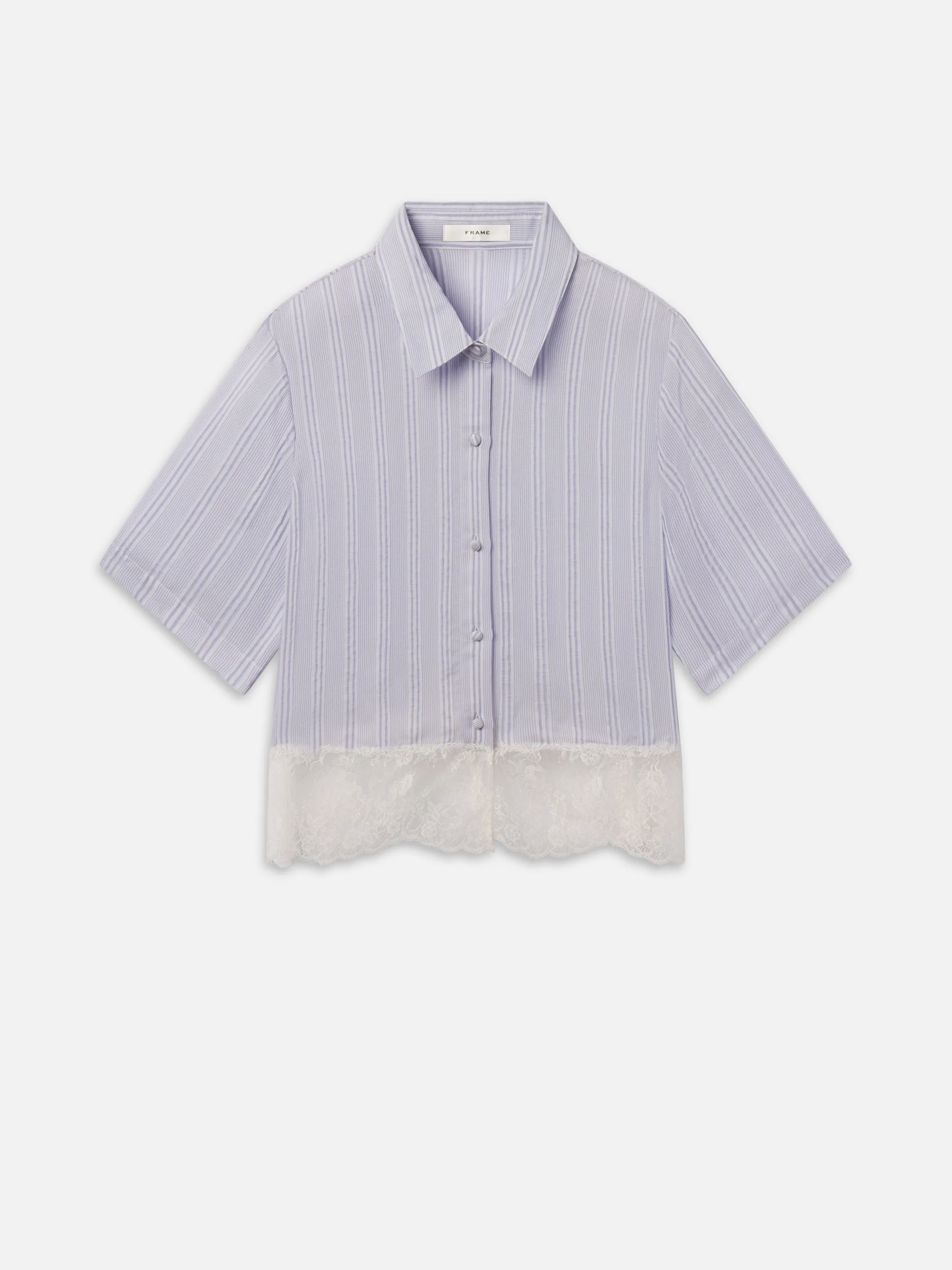 The Stripe Lace Shirt -- Chambray Multi