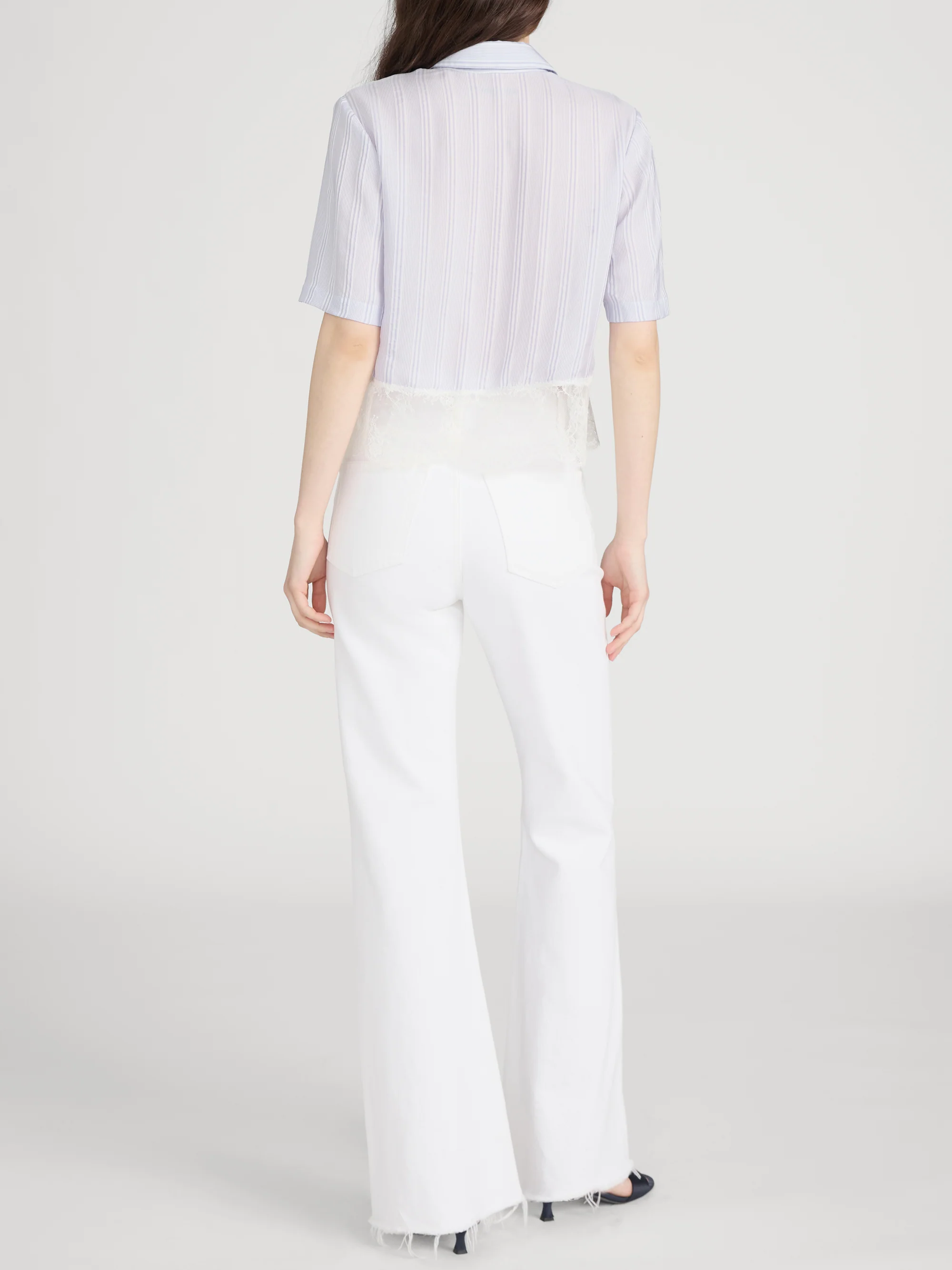The Stripe Lace Shirt -- Chambray Multi - Image 6