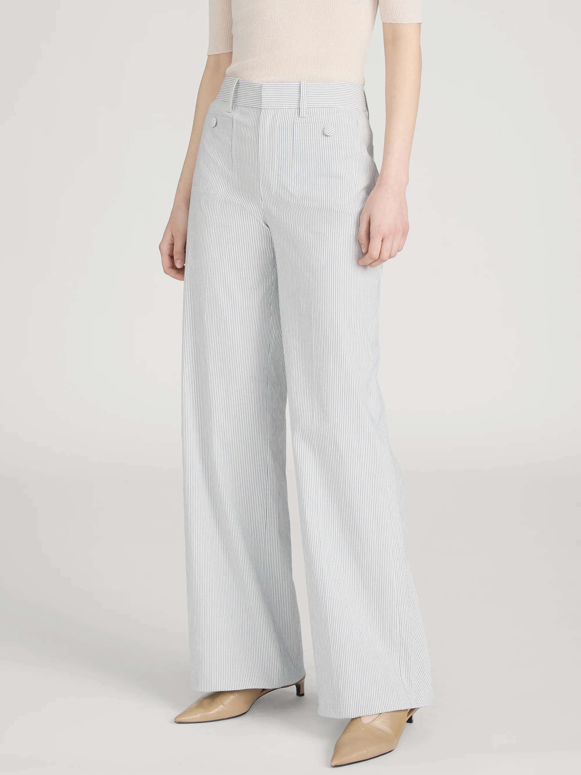 The Stripe Modernist Pocket Trouser -- Navy Multi - Image 4