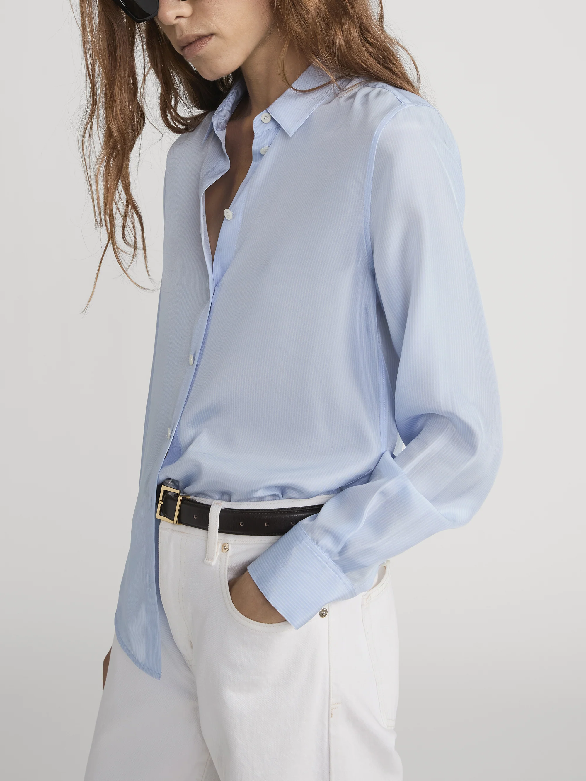 The Striped Classic Shirt -- Oxford Blue Multi - Image 5