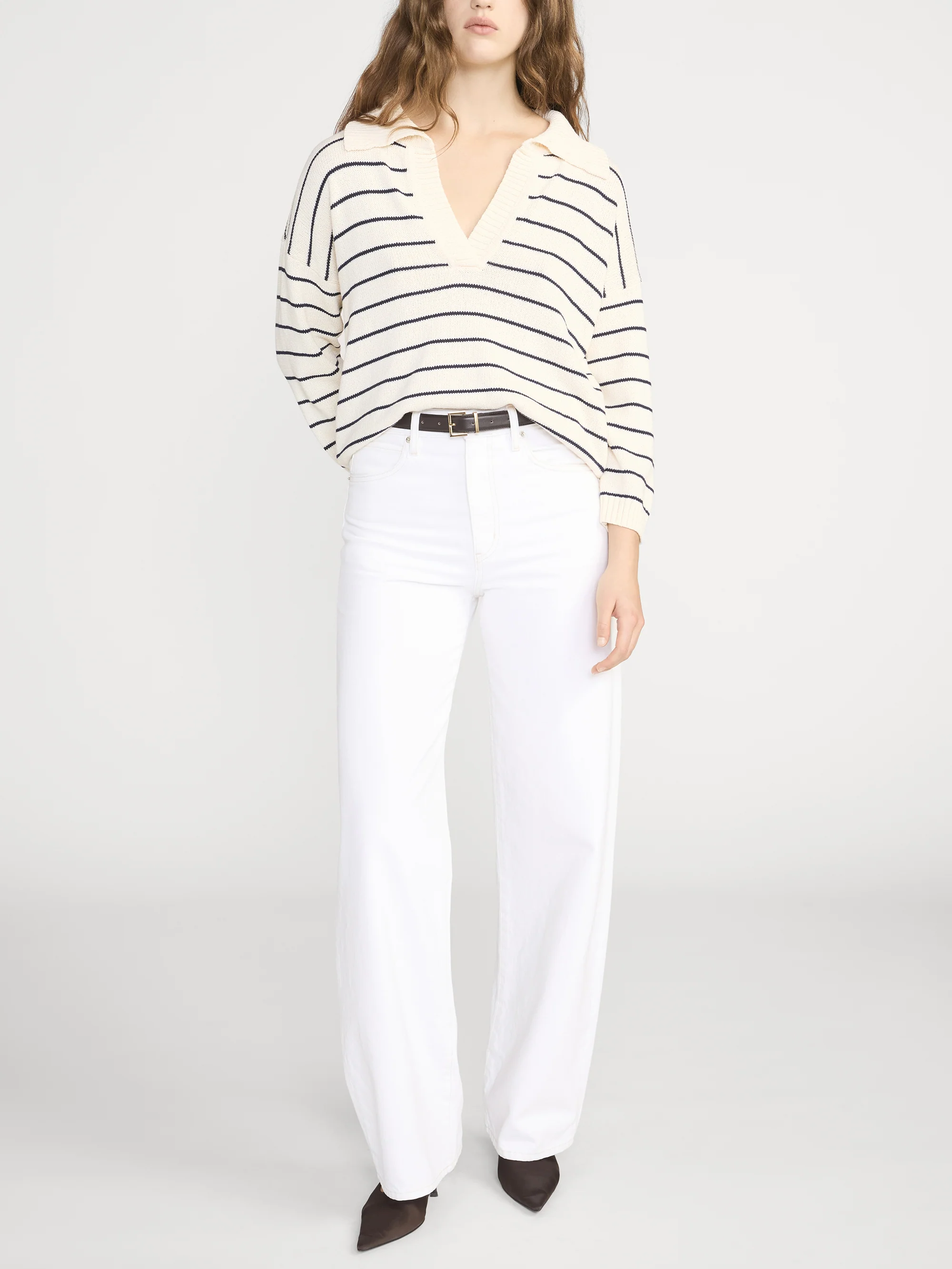The Striped Easy Pullover -- Cream Multi - Image 2
