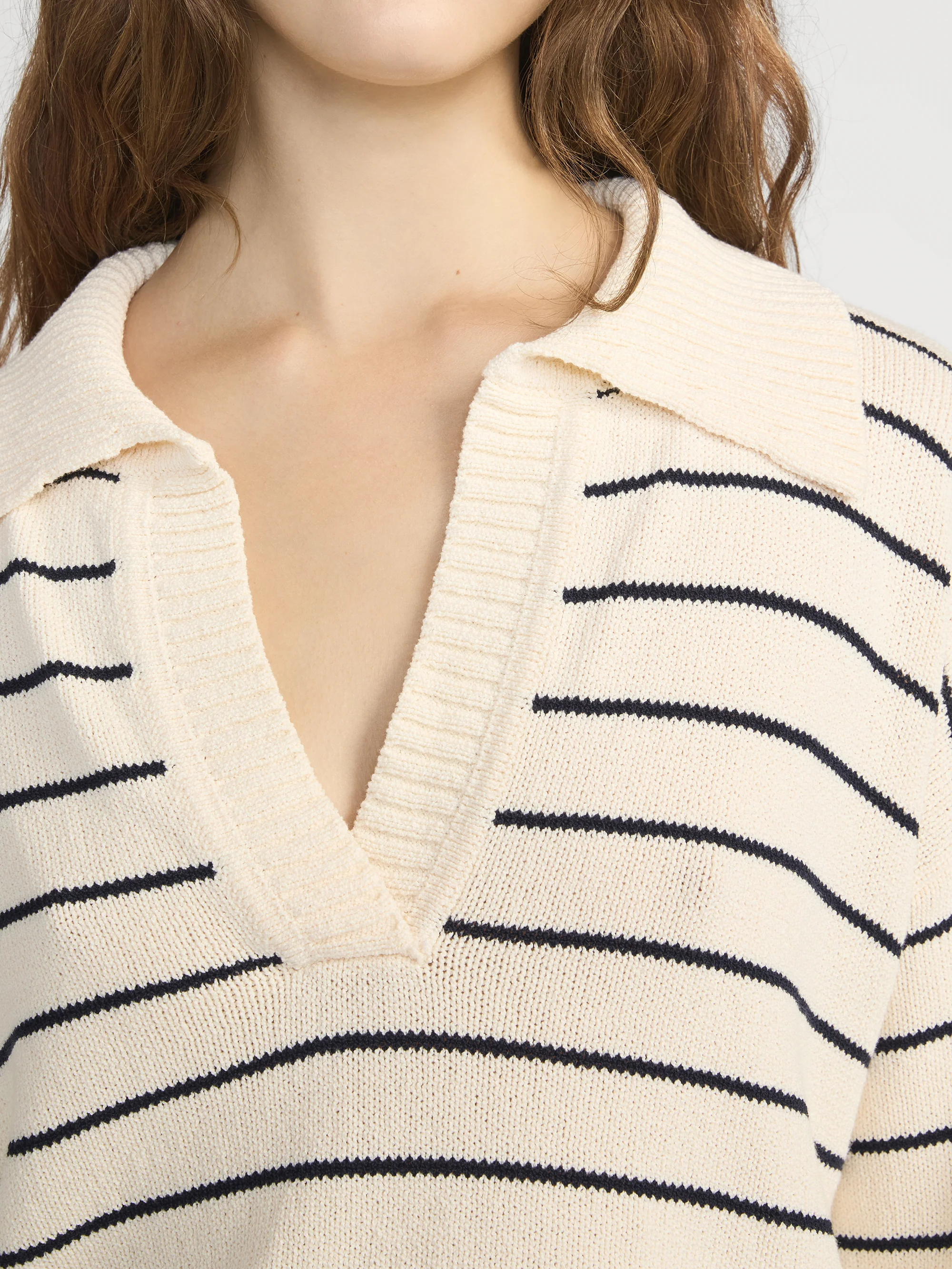 The Striped Easy Pullover -- Cream Multi - Image 5