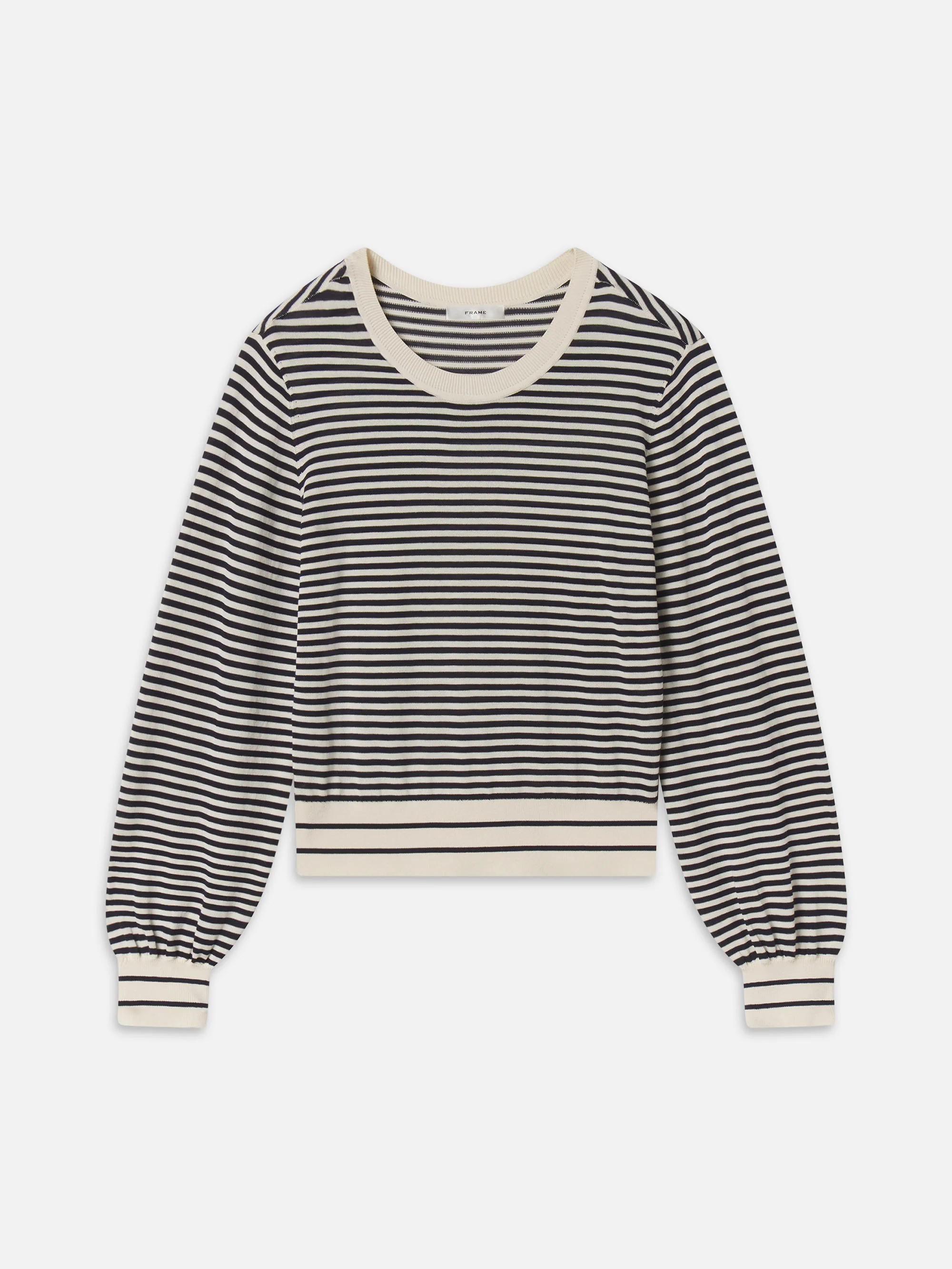 The Striped Knit Sweater -- Cream Multi