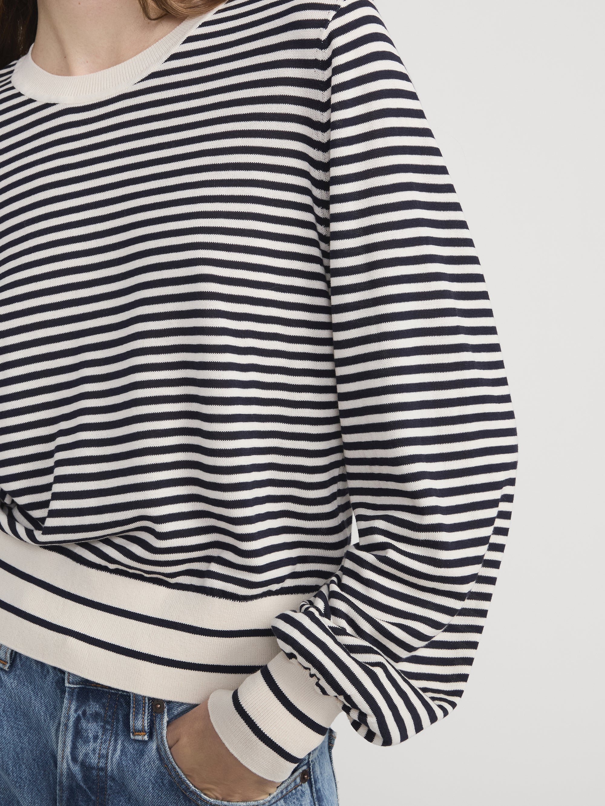 The Striped Knit Sweater -- Cream Multi - Image 4