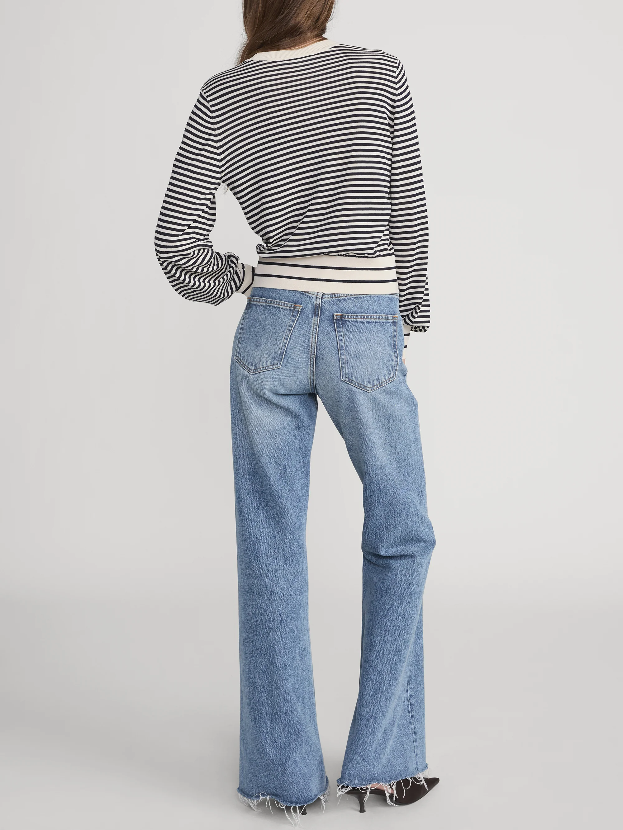 The Striped Knit Sweater -- Cream Multi - Image 6