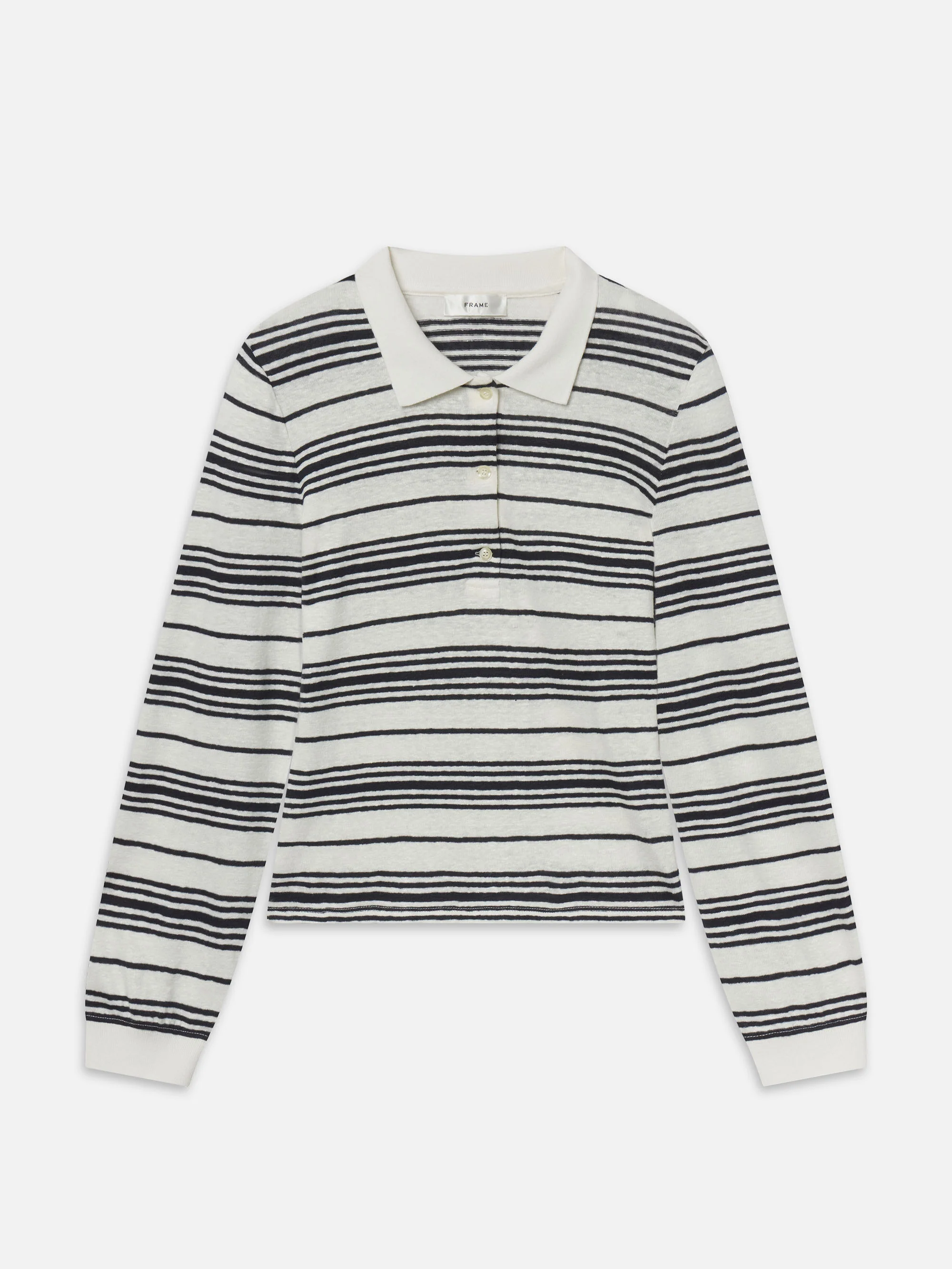 The Striped Polo -- Cream
